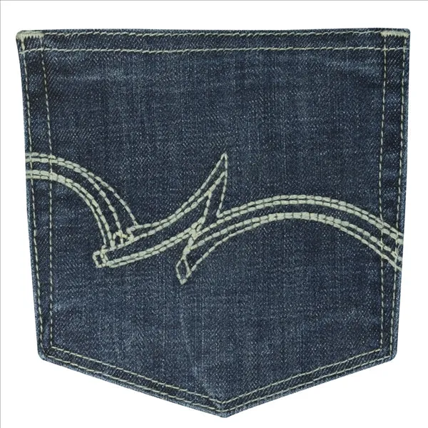 09MWZDO Wrangler Women's Mae Mid Rise Boot Cut Jean - Dark Blue
