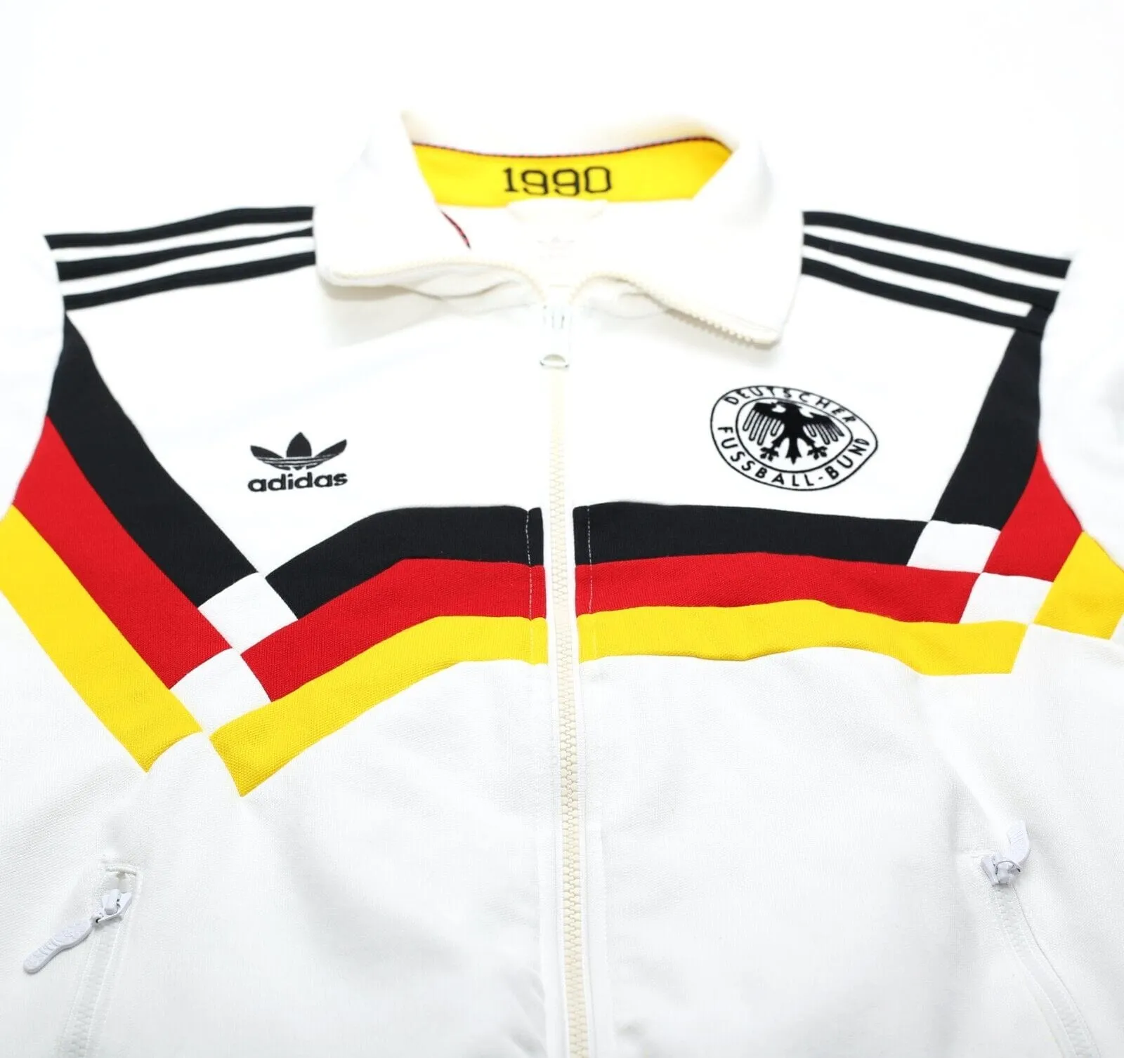 1990 Germany Retro adidas Originals Football Track Top Jacket (M)  Italia 90