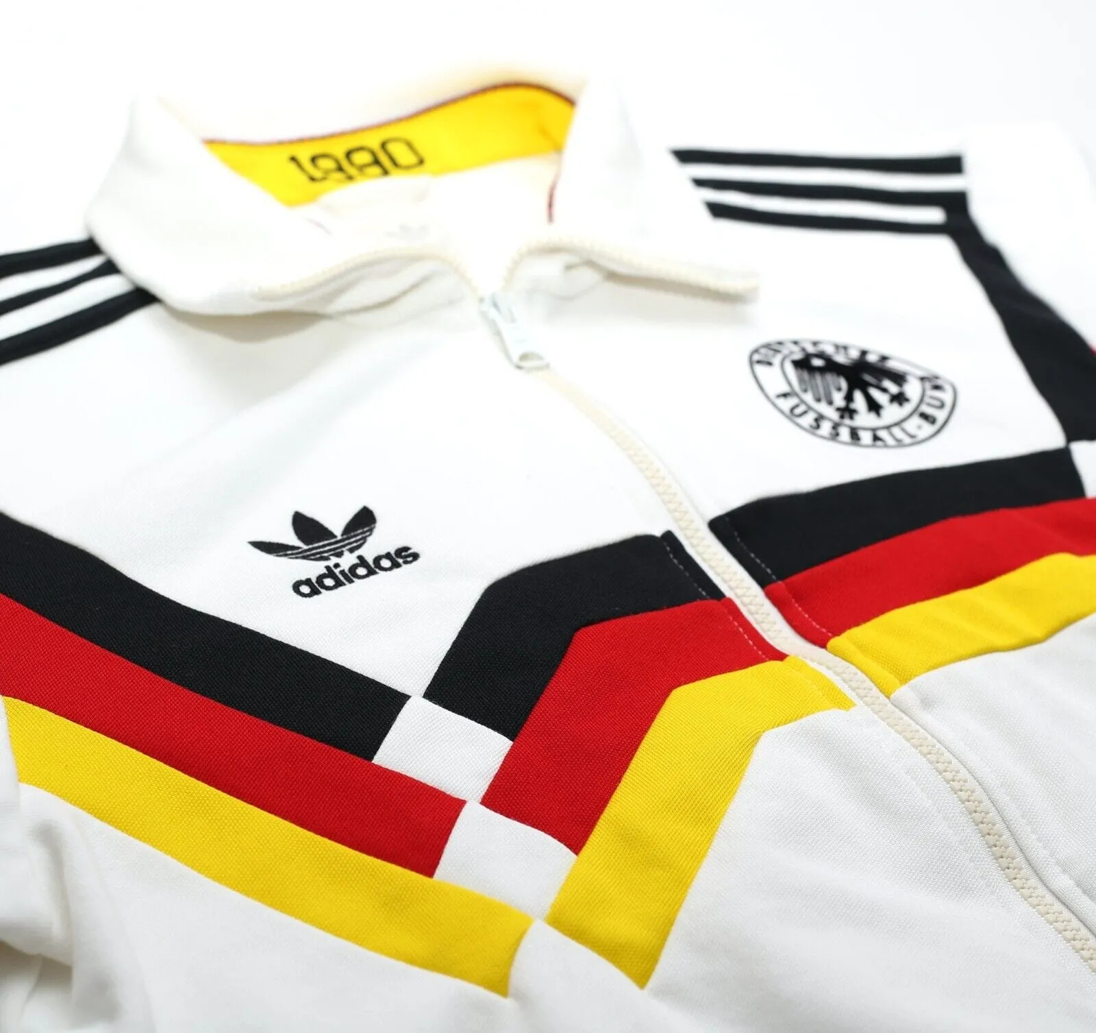 1990 Germany Retro adidas Originals Football Track Top Jacket (M)  Italia 90