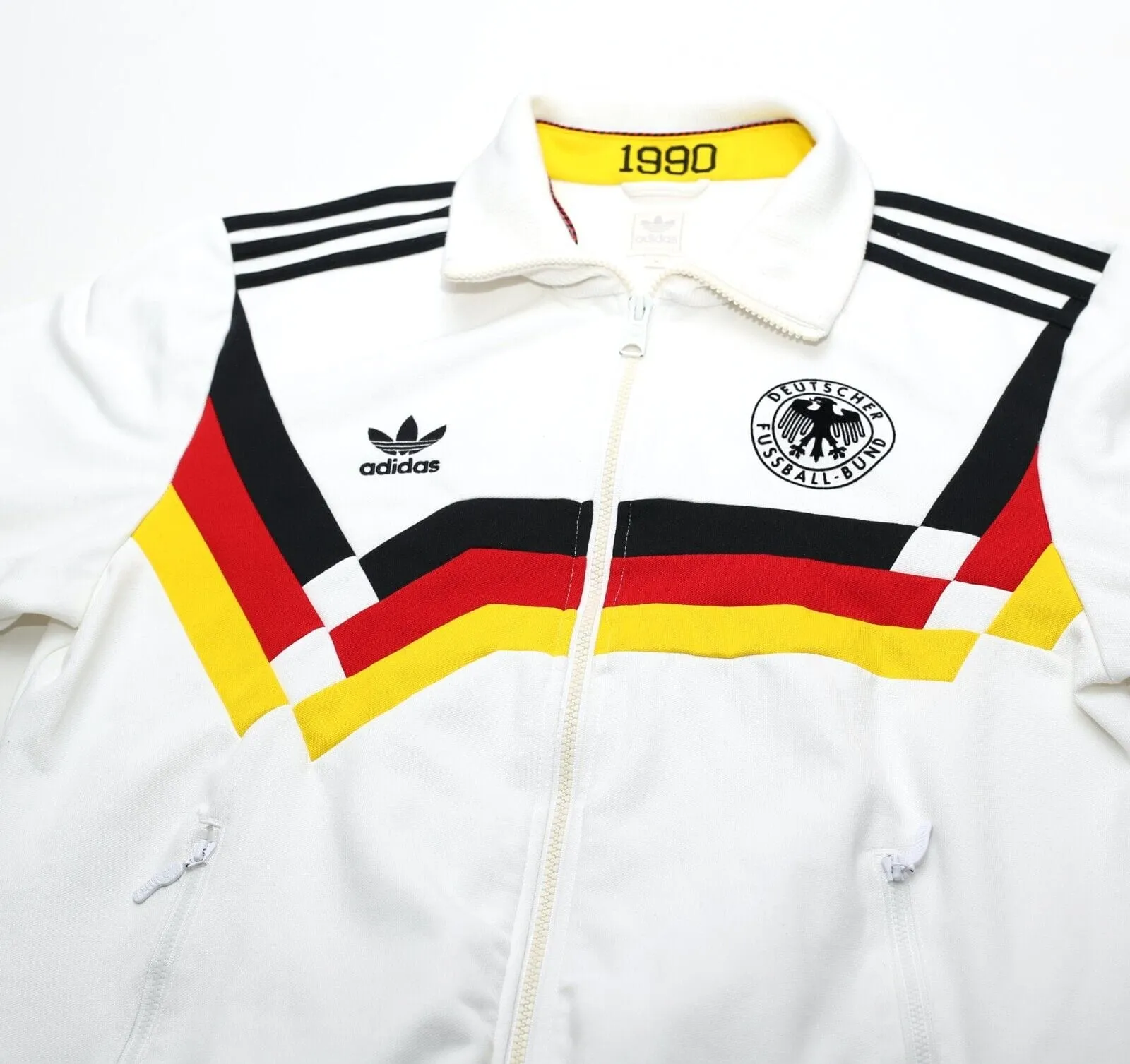 1990 Germany Retro adidas Originals Football Track Top Jacket (M)  Italia 90