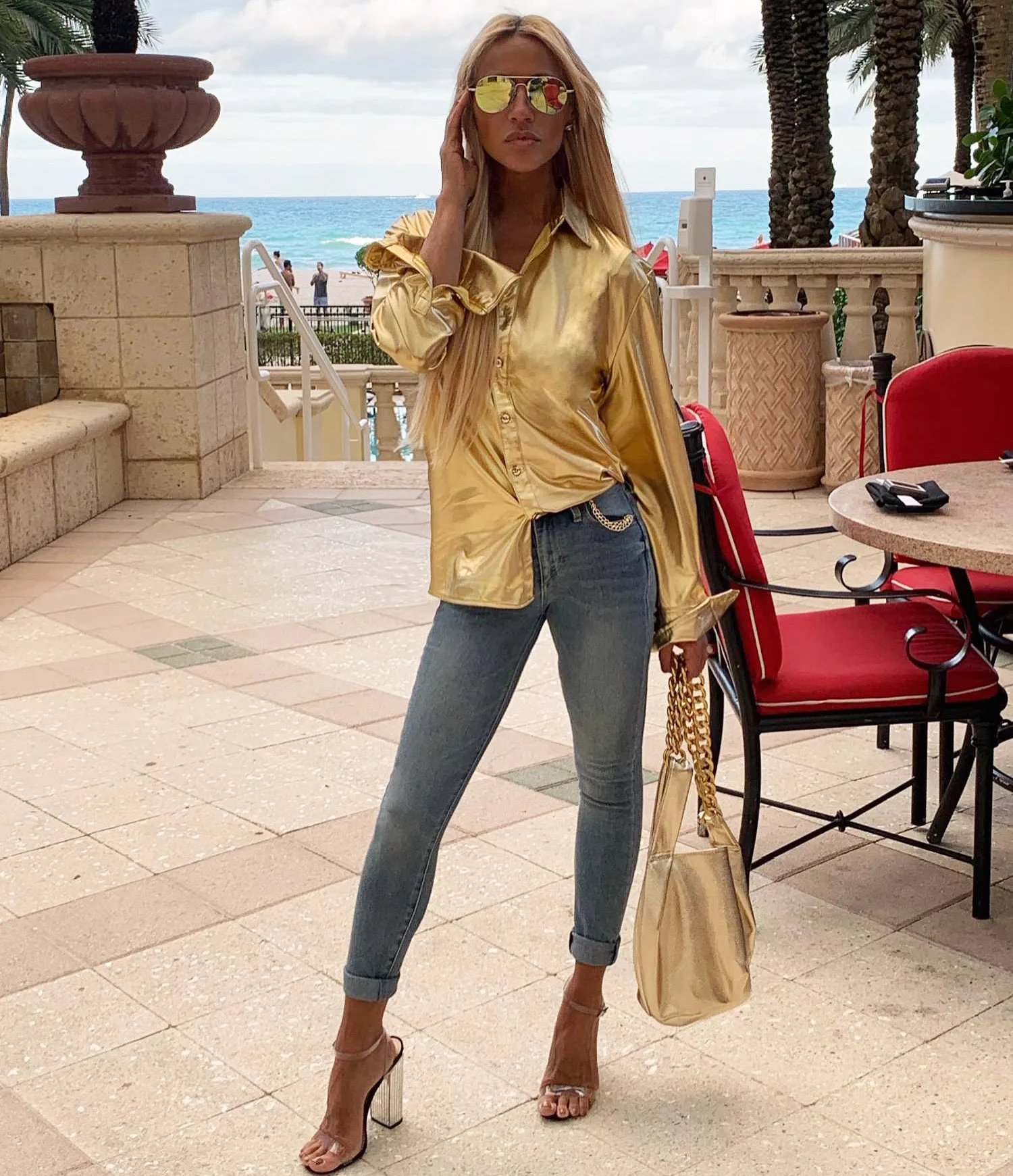3 Gold Rush Long Sleeve Shirt - The Milan
