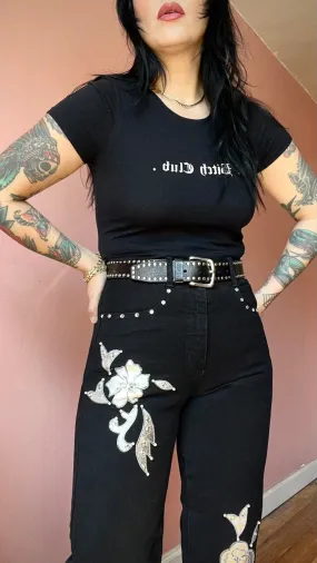 80s High Waisted Studded Jeans