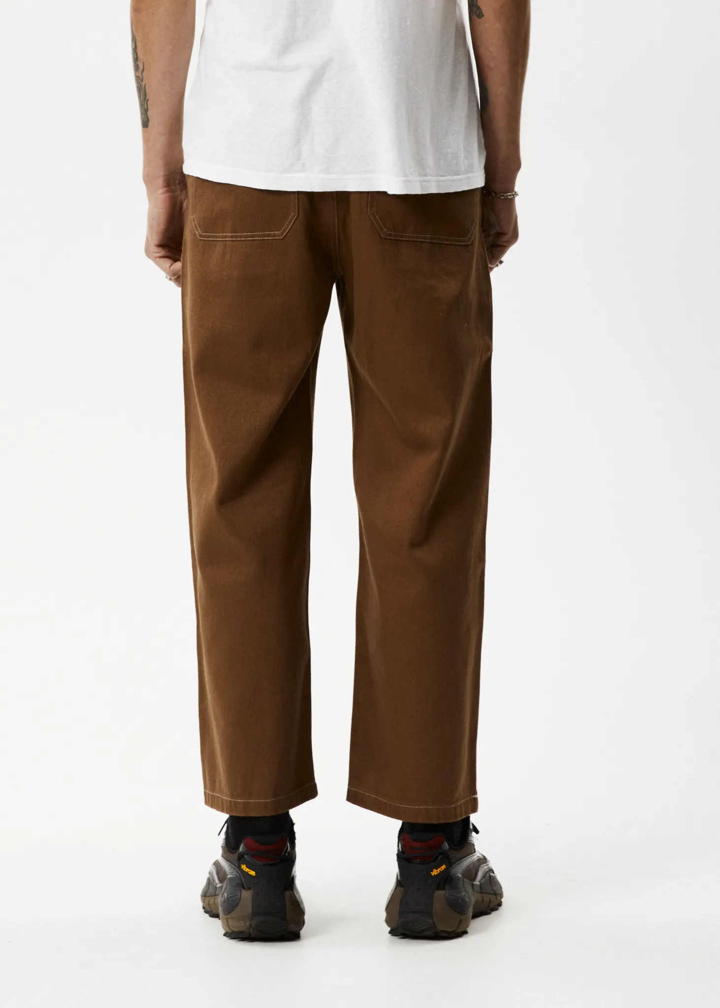 AFENDS Mens Pablo - Baggy Pants - Toffee