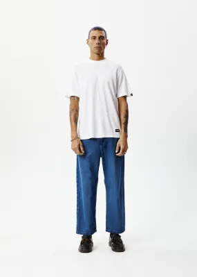 AFENDS Mens Pablo - Denim Baggy Jeans - Authentic Blue