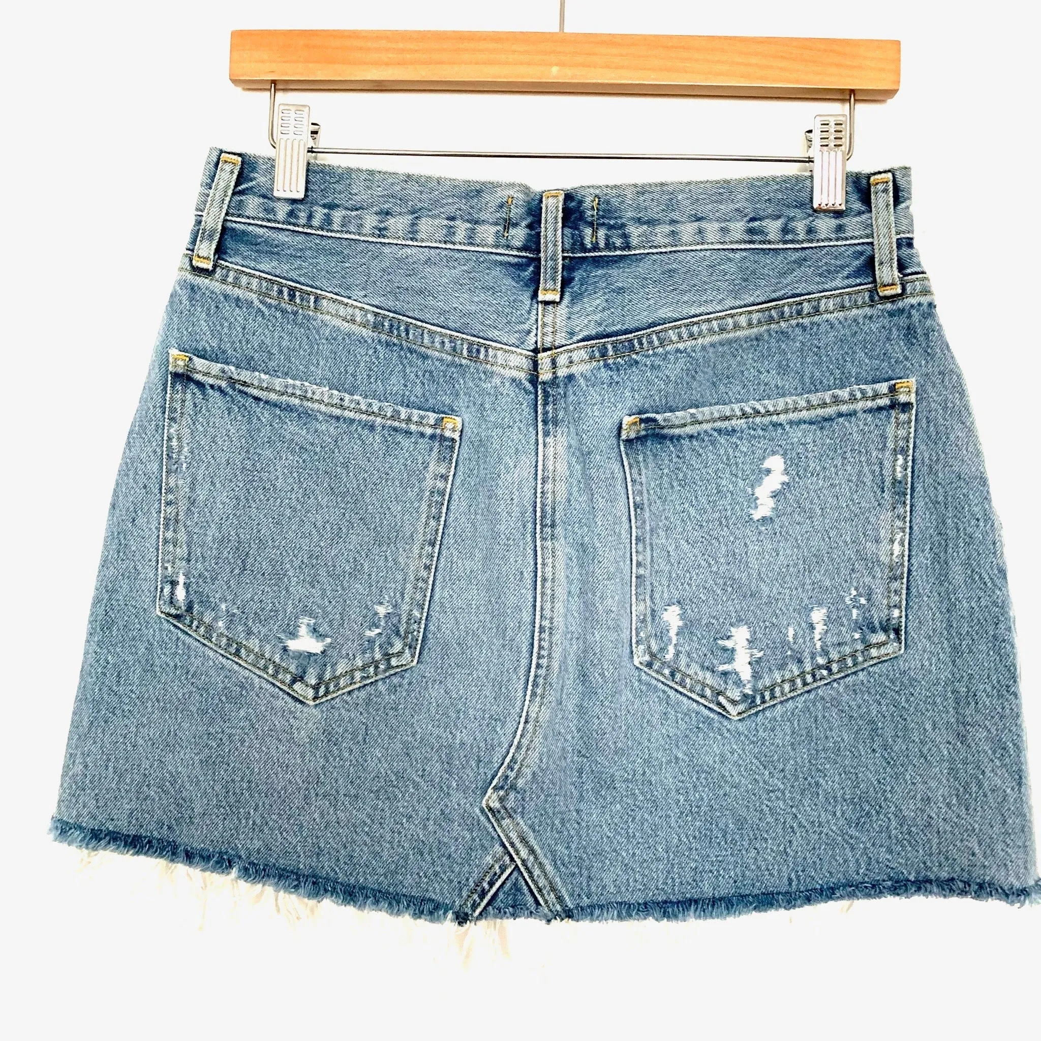 Agolde Distressed Denim Jean Skirt- Size 28