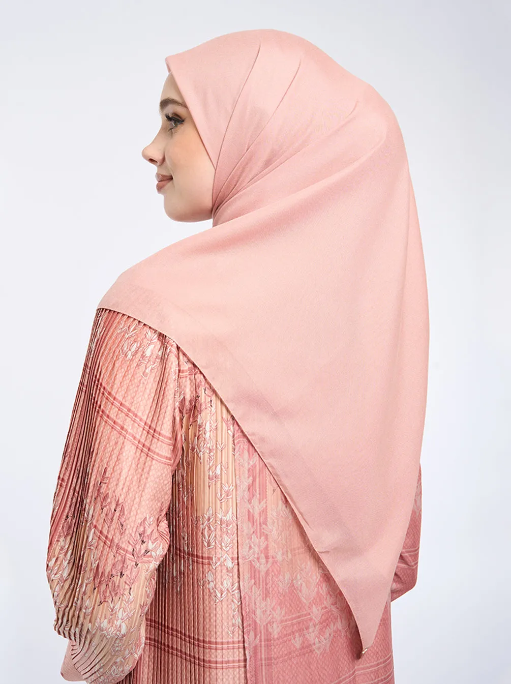 AIRY VOILE SCARF PLAIN PEACH