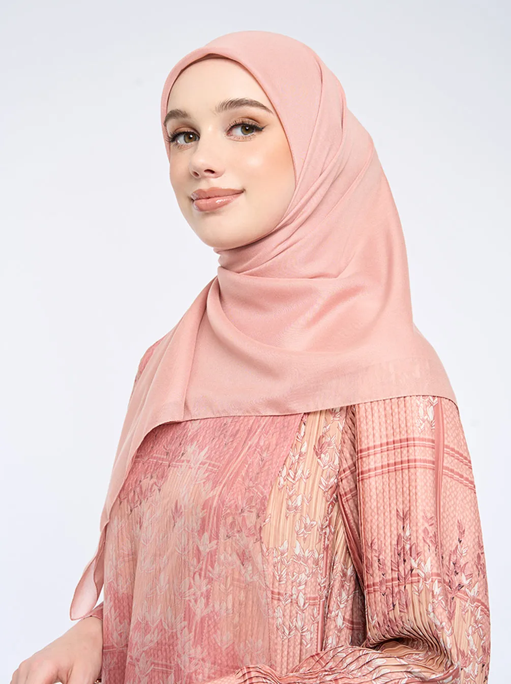 AIRY VOILE SCARF PLAIN PEACH