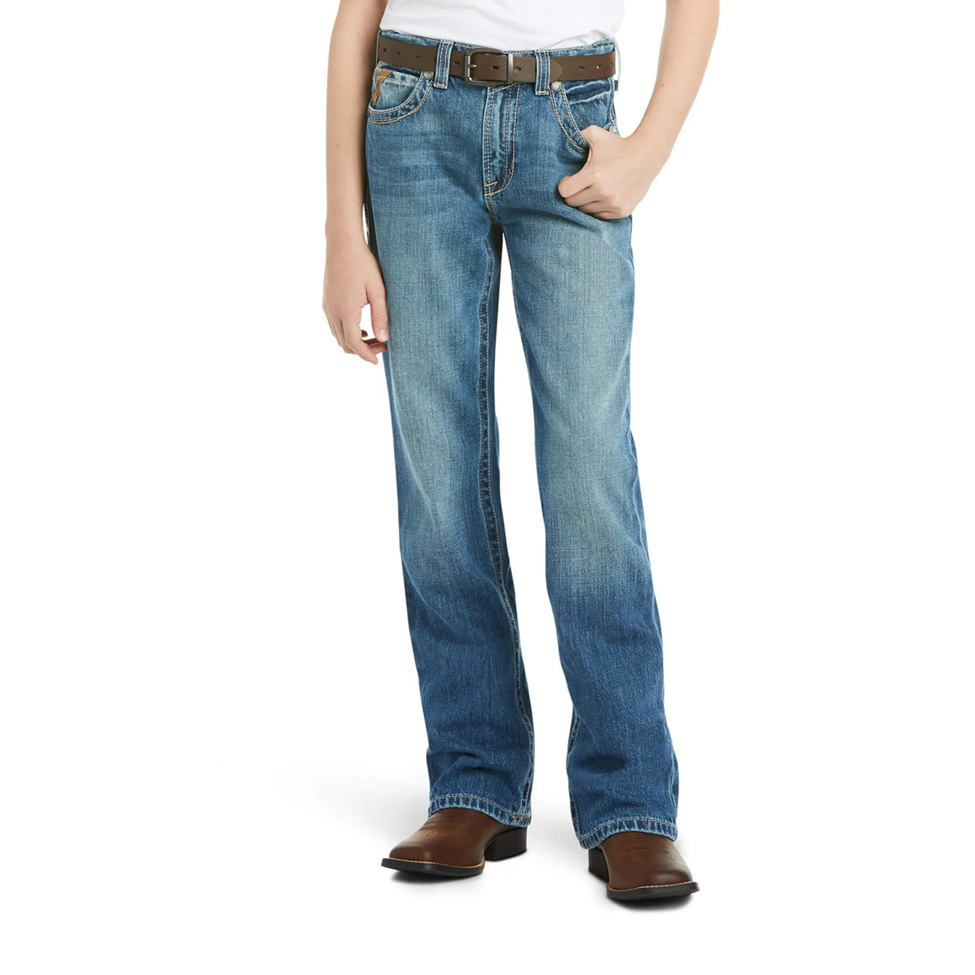 ARIAT Boy's B4 Relaxed Boundary Boot Cut Jean 10018345