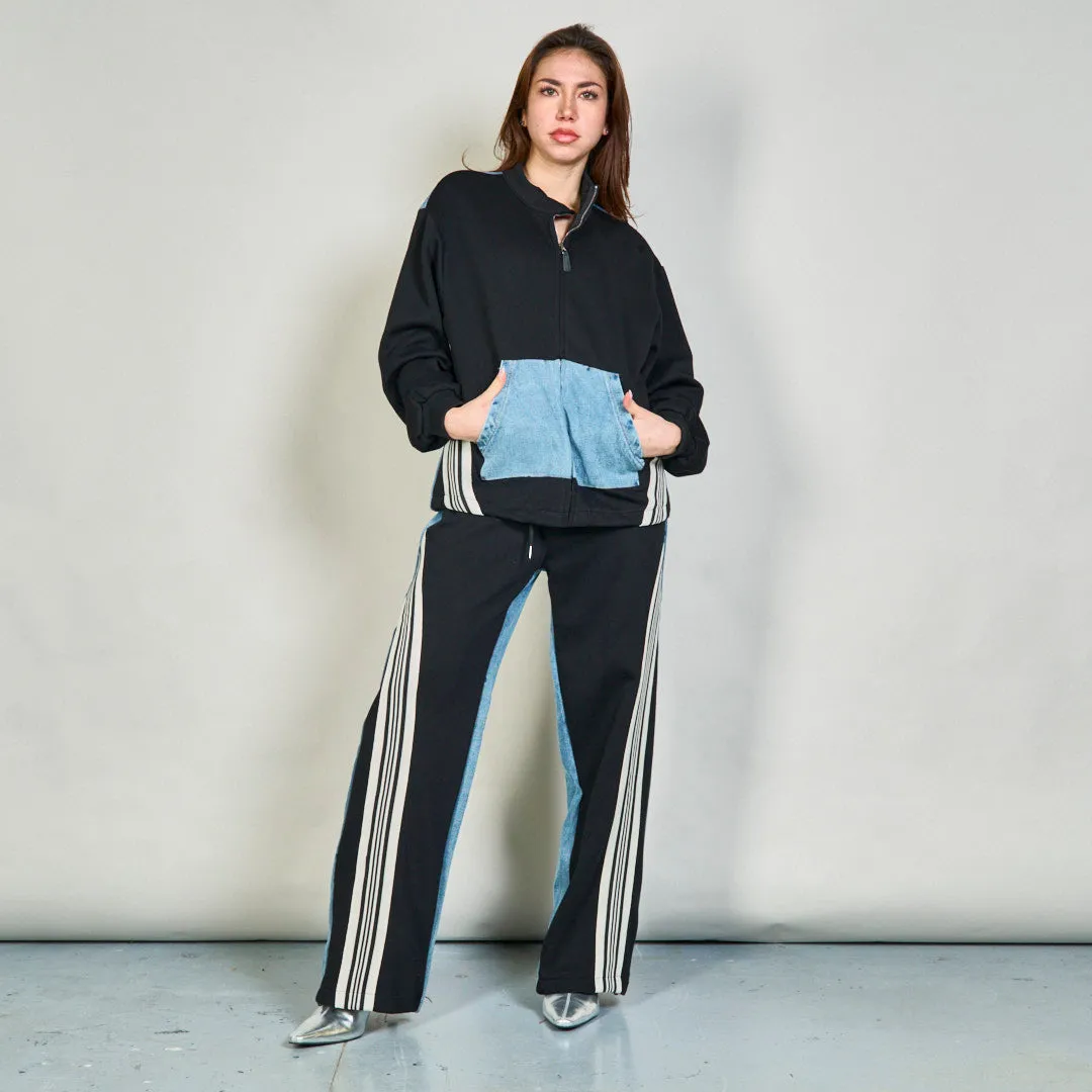 Athletic jacket and track pants set wholesale