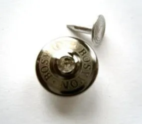 B0042L 13mm Gun Metal and Diamante Hammer on Jeans Button with Rivet