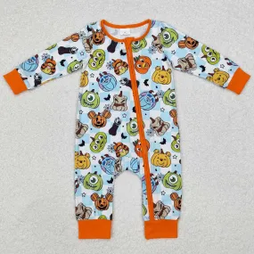 Baby Infant Boys Rompers Halloween Pumpkin Zip Rompers LR1650