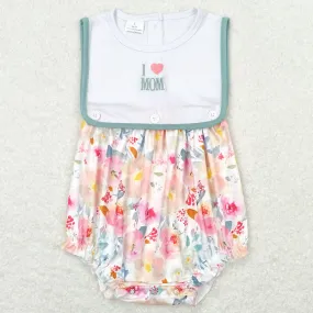 Baby Infant Girls Romper I Love Mom Floral Summer Rompers SR0989