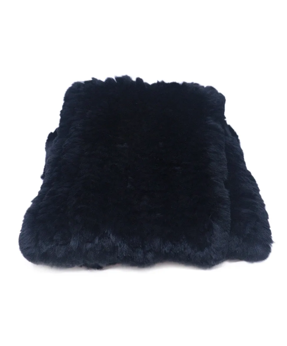 Black Rabbit Fur Scarf