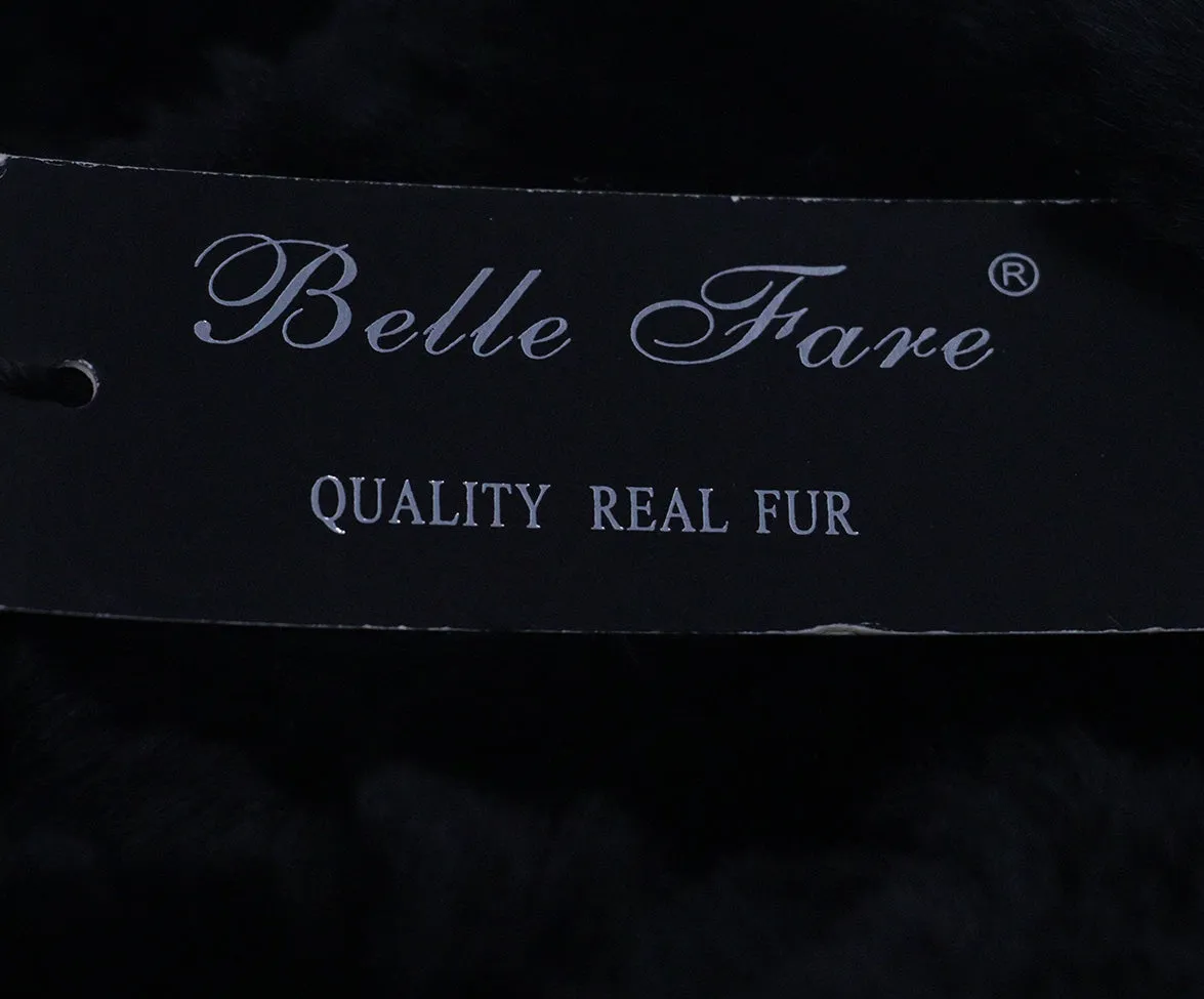 Black Rabbit Fur Scarf
