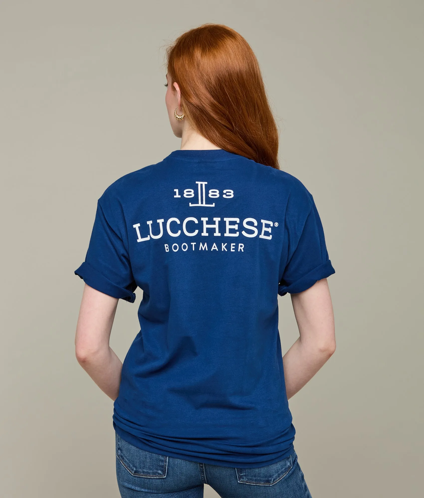Bootmaker Tee :: Lucchese Navy
