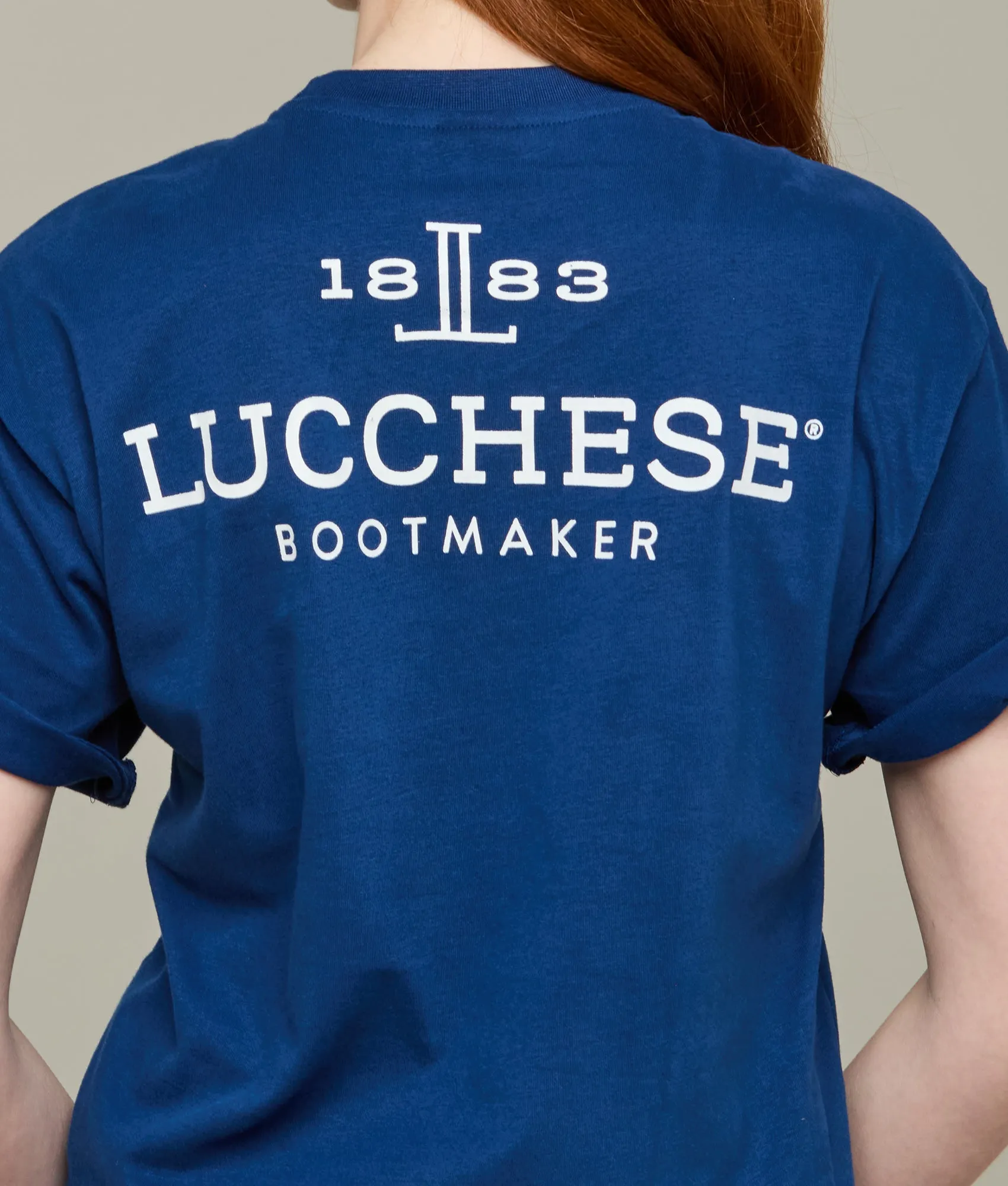 Bootmaker Tee :: Lucchese Navy