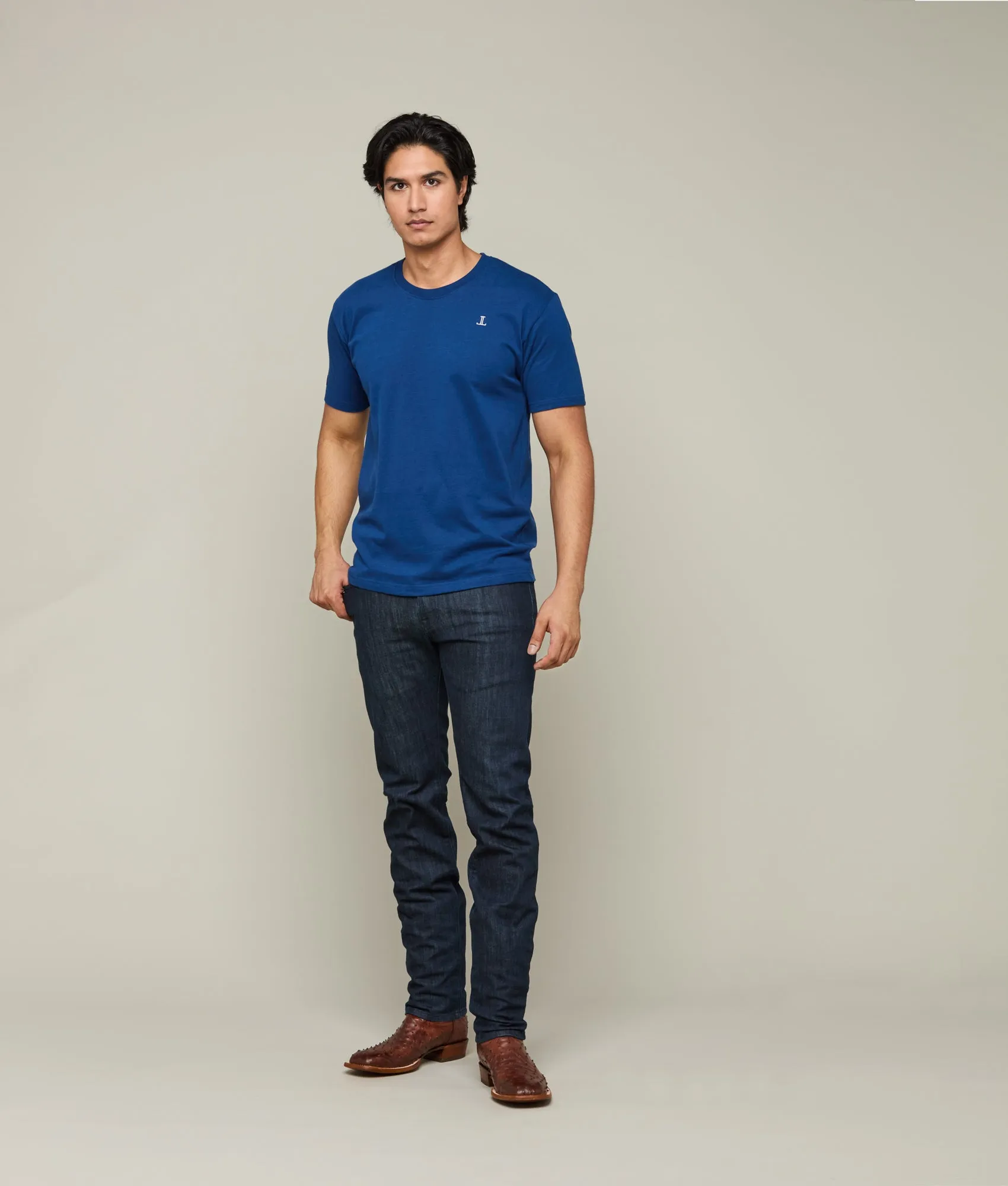 Bootmaker Tee :: Lucchese Navy