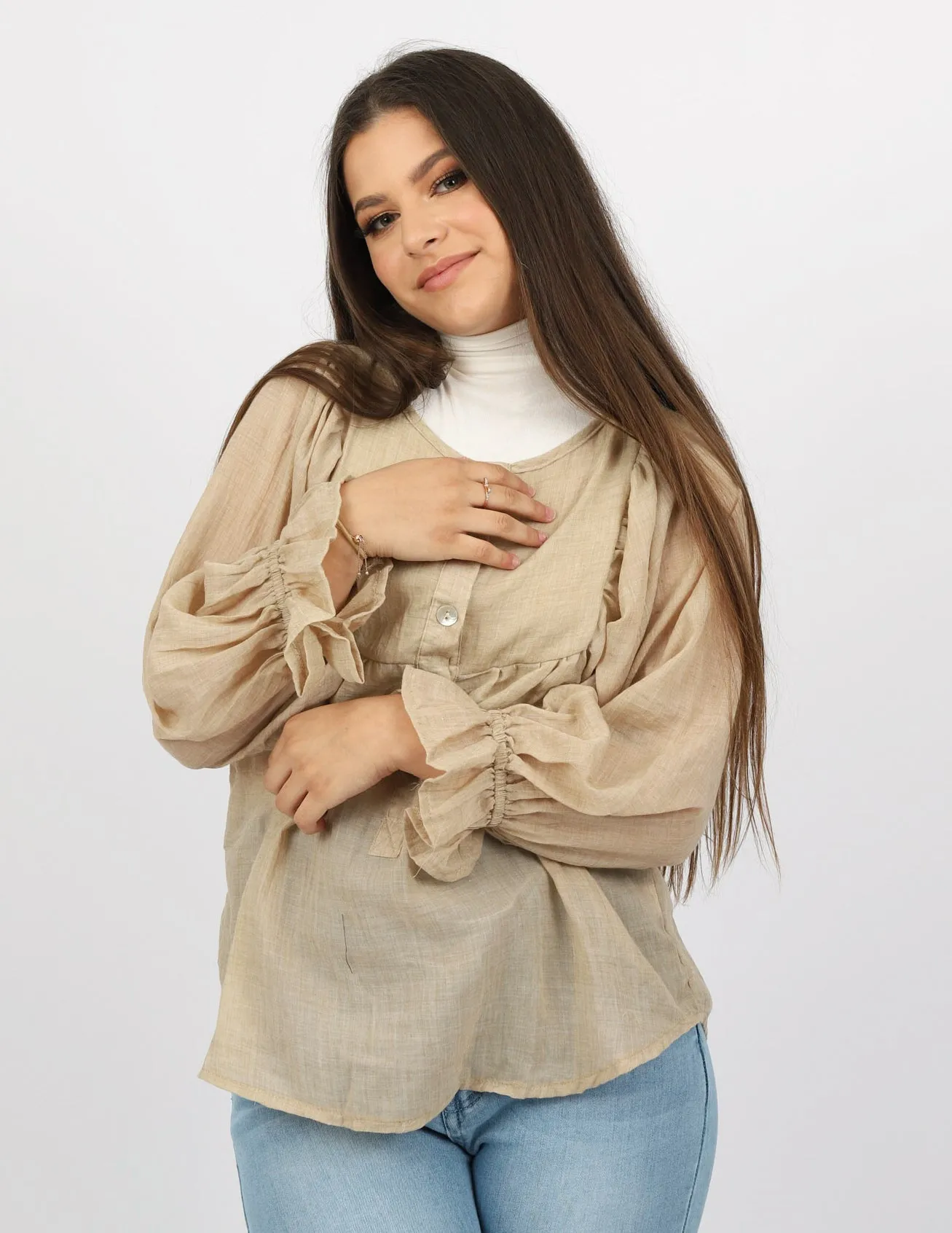 Bow Tie Cotton Blouse