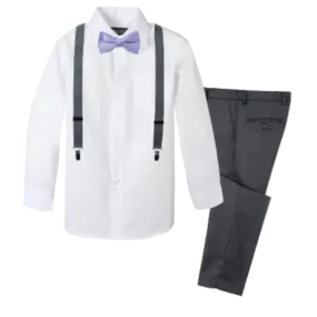Boys' 4-Piece Customizable Suspenders Outfit - Customer's Product with price 52.95 ID 87BRKUBBK_vUvpb4BjUNLVwG