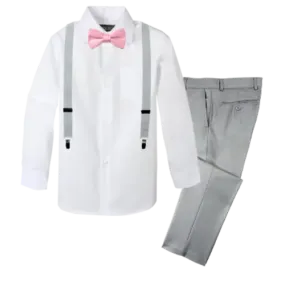 Boys' 4-Piece Customizable Suspenders Outfit - Customer's Product with price 52.95 ID OVHJOOeJw_htbqqhjI6nLaEB