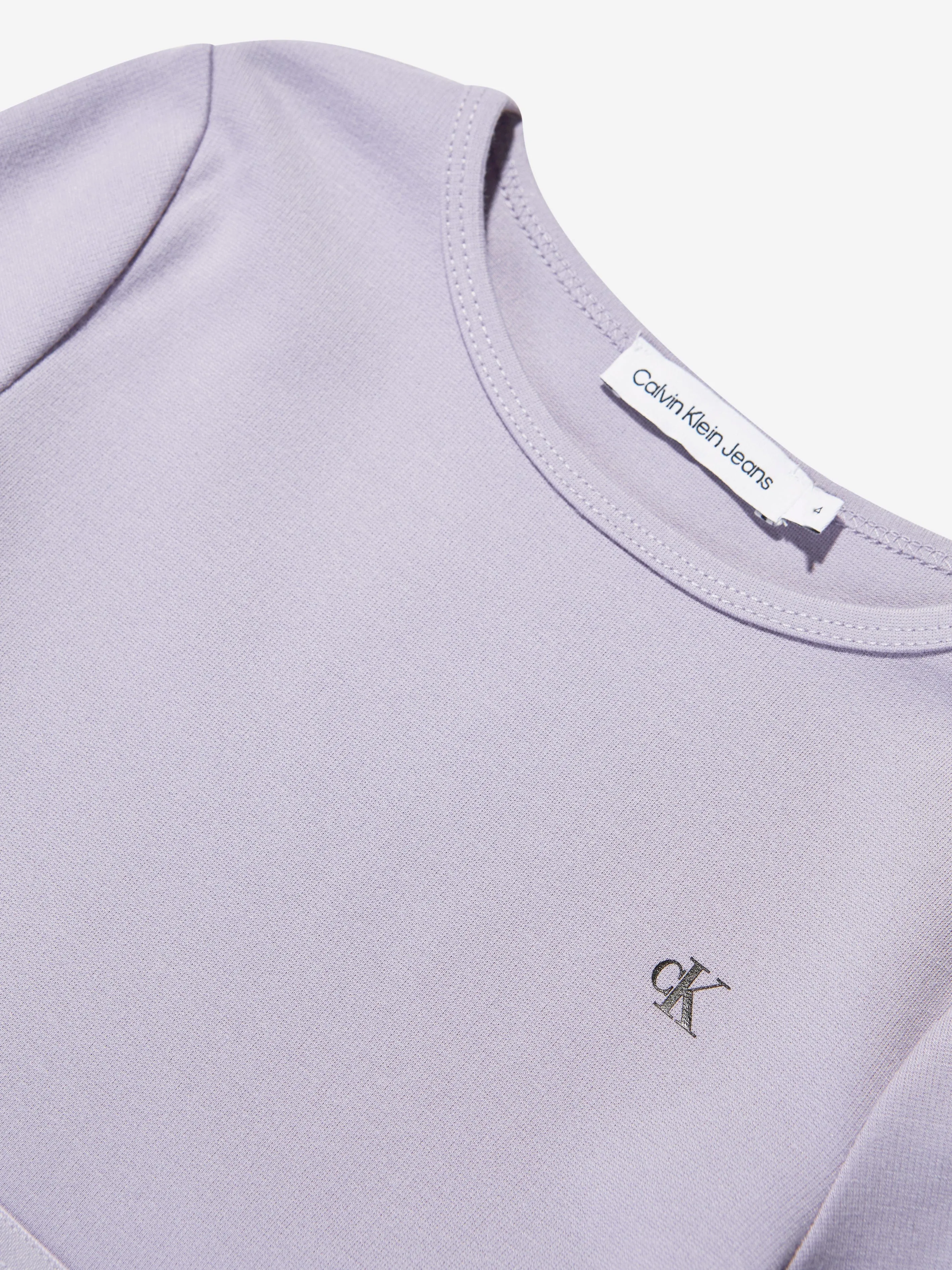 Calvin Klein Girls Punto Tape Dress in Lilac