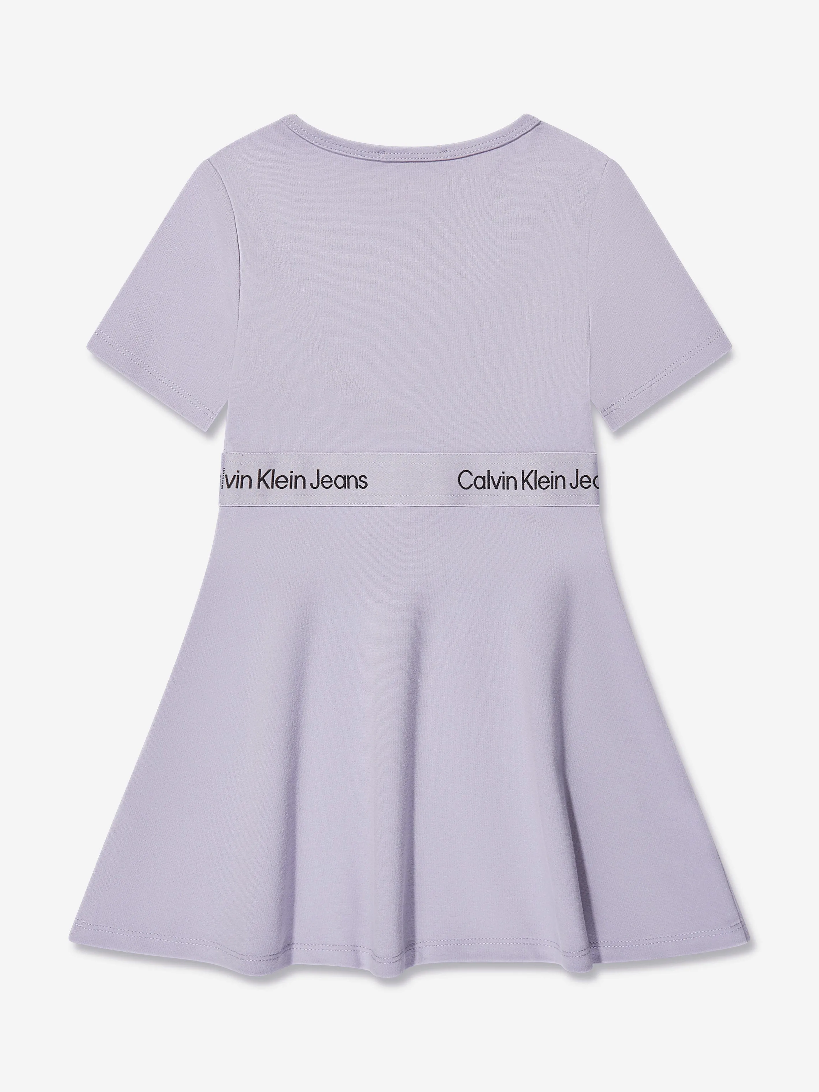 Calvin Klein Girls Punto Tape Dress in Lilac