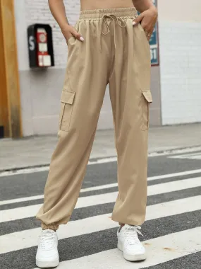 Cargo Pants with Elastic Waist, Side Pockets