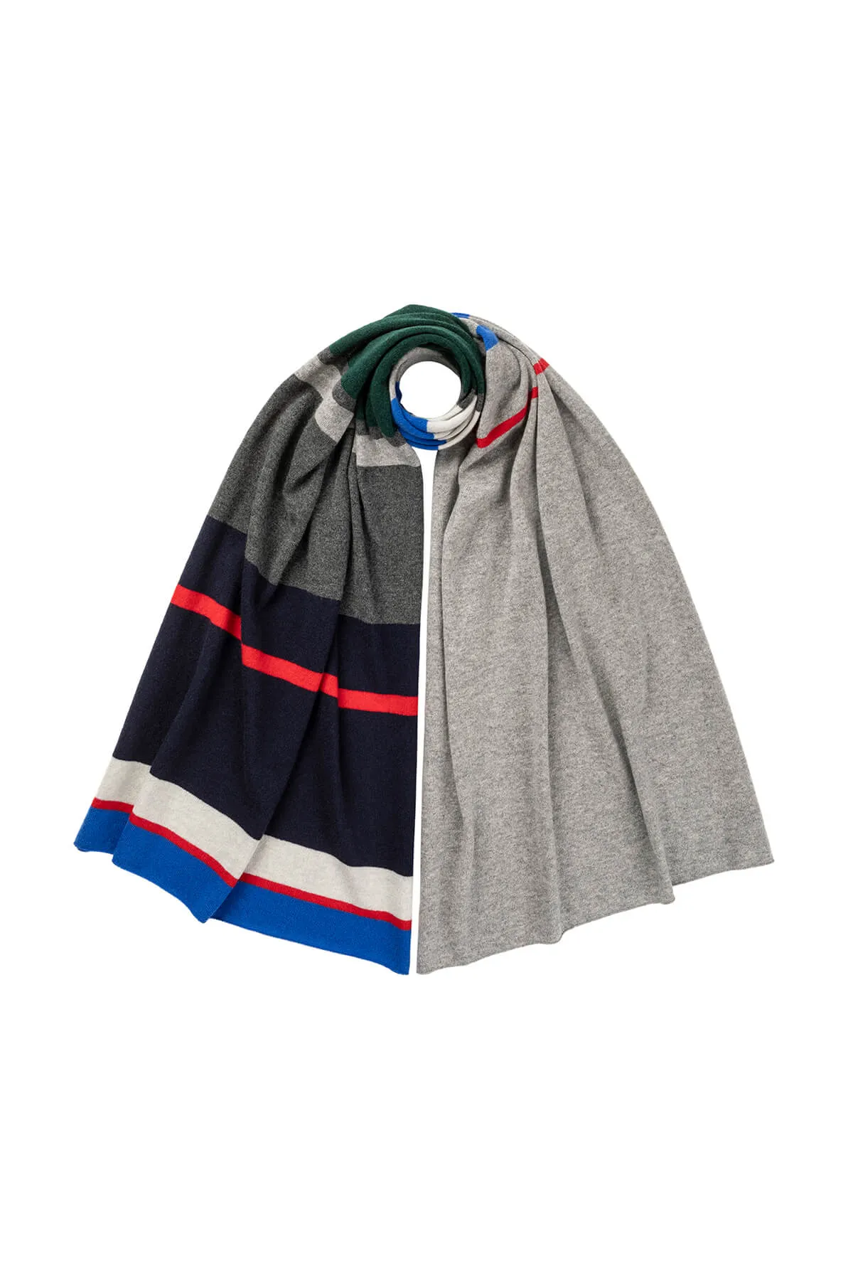 Cashmere Colour Block Stripe Stole