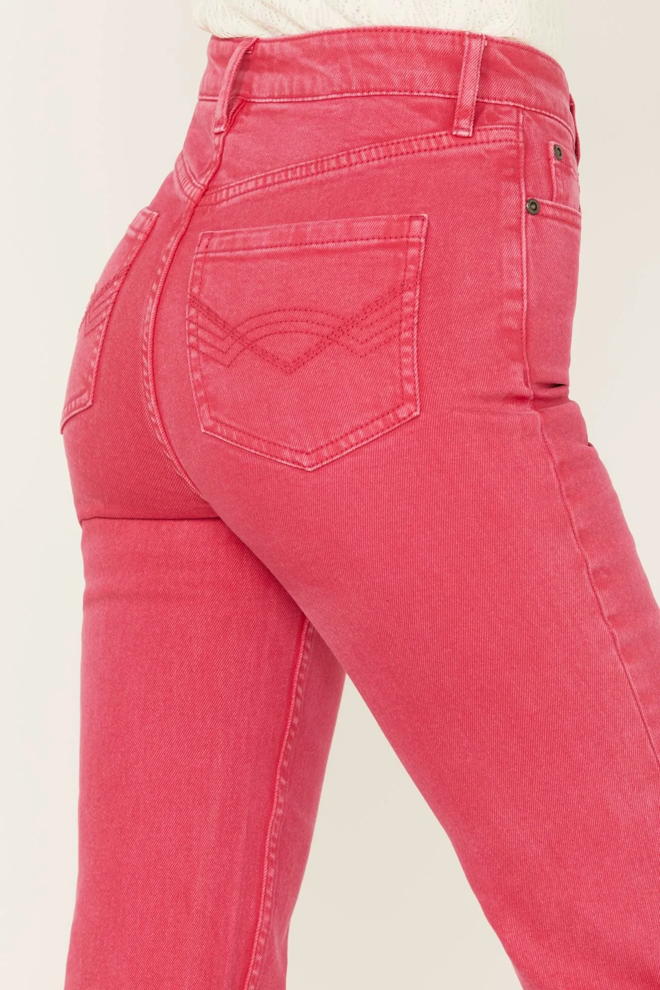 Cherry High Risin Kick Stretch Flare Jeans