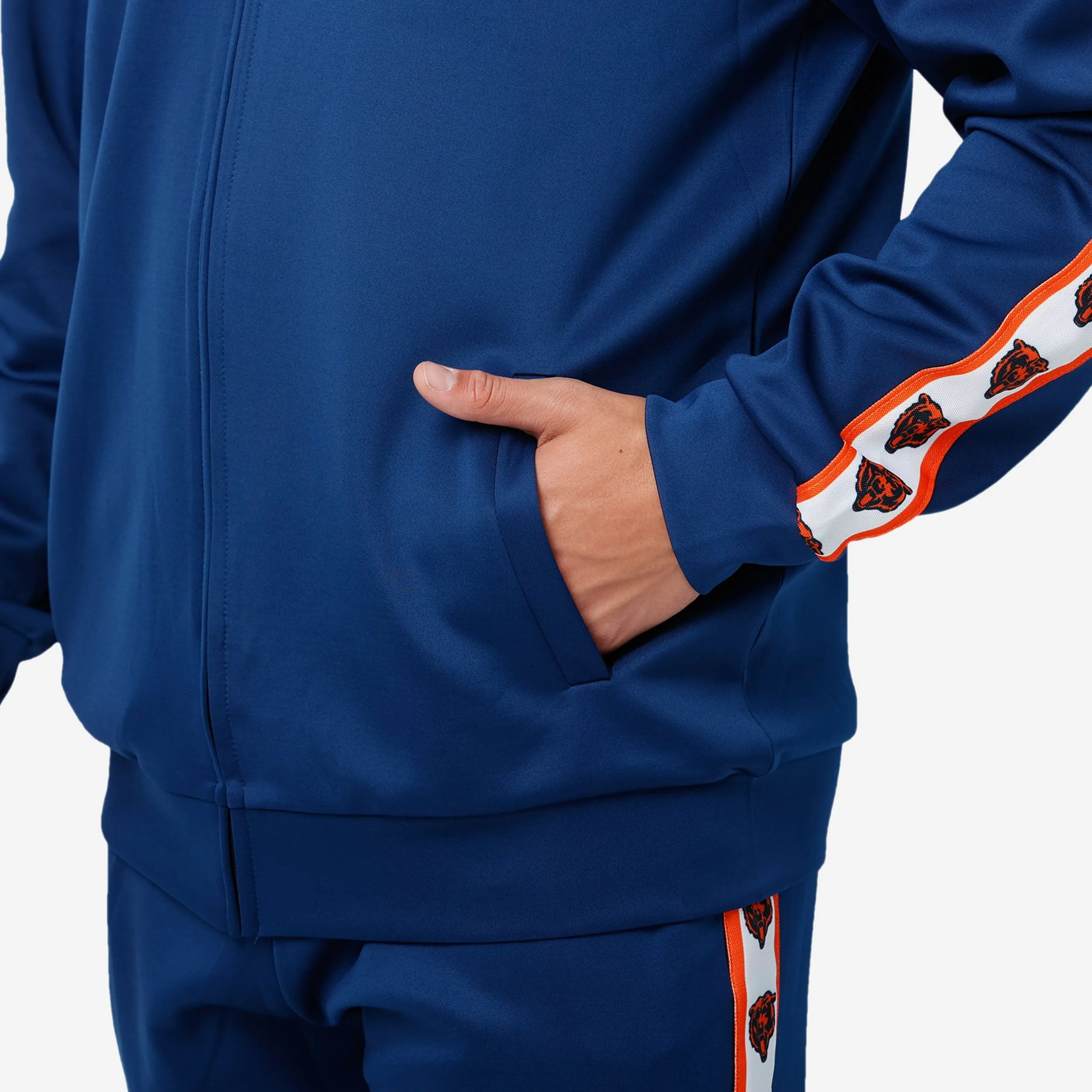 Chicago Bears Stripe Logo Track Jacket