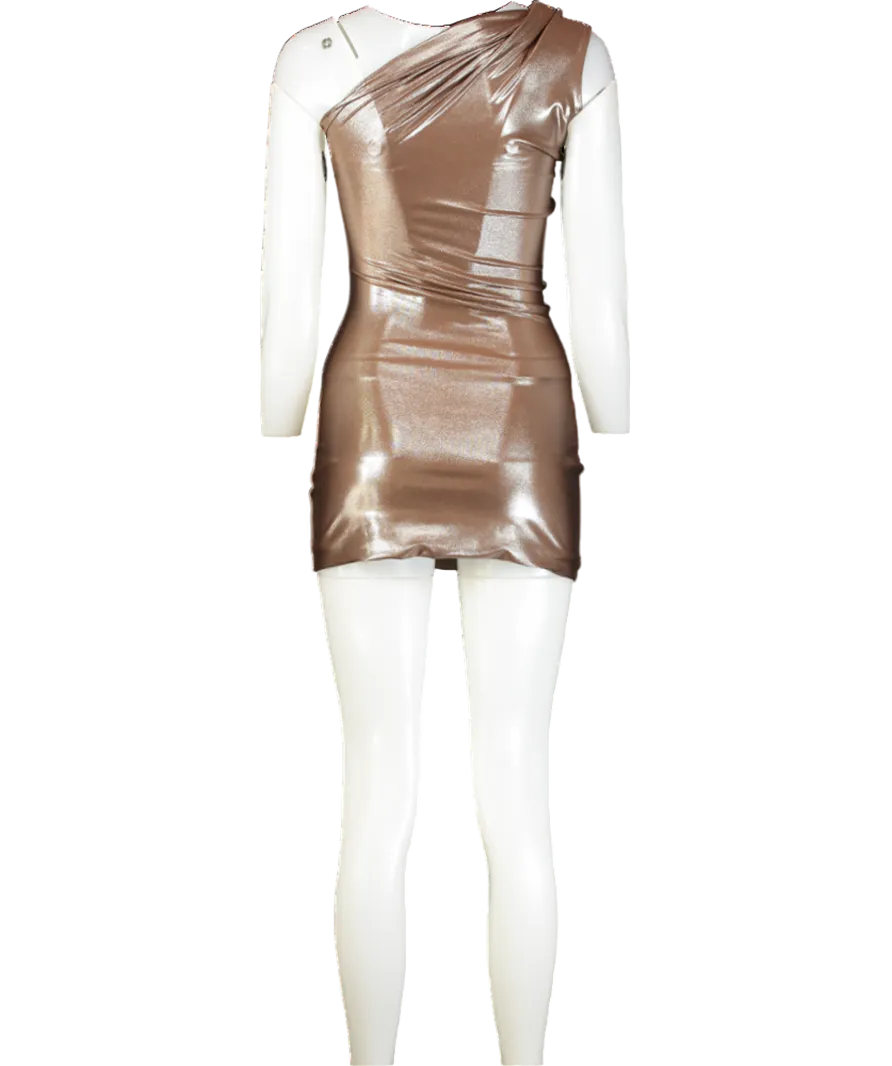 CouCoo Brown Gagnon Metallic Mini Dress UK S