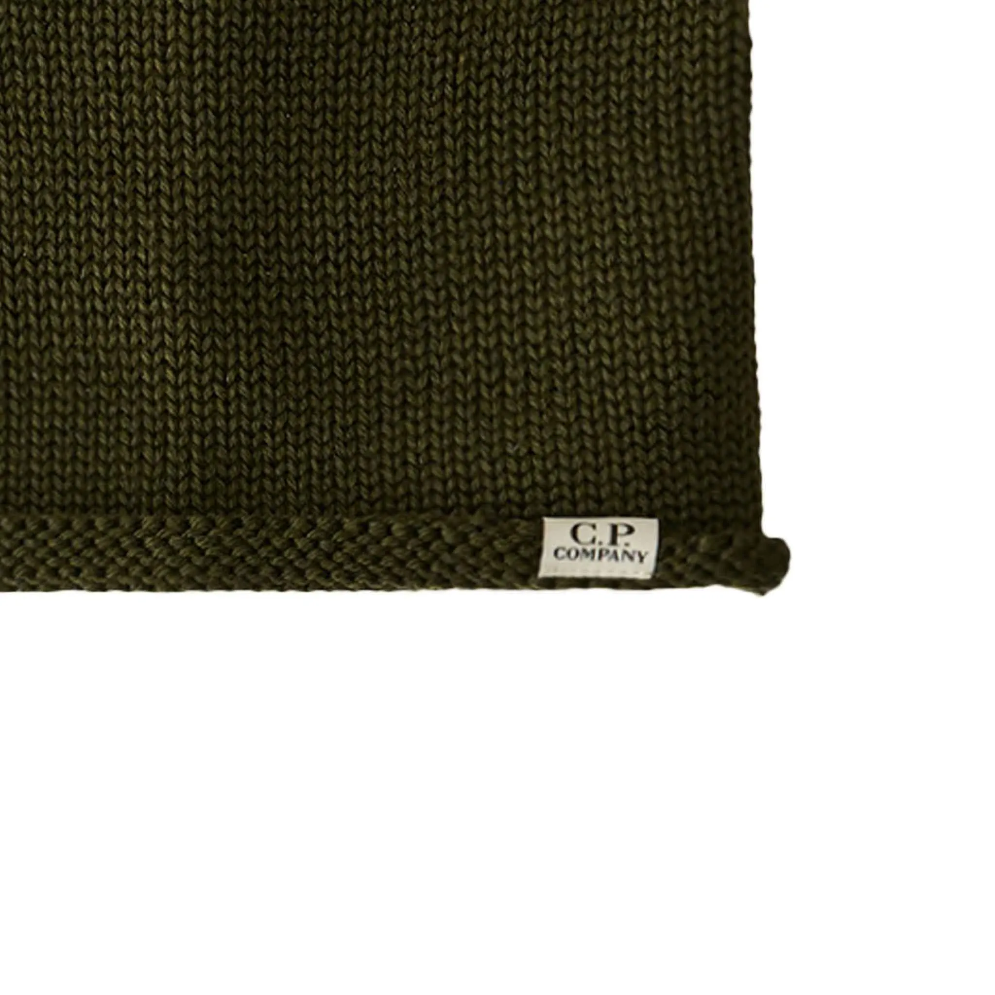 C.P. Company Extra Fine Merino Wool Goggle Balaclava in Ivy Green