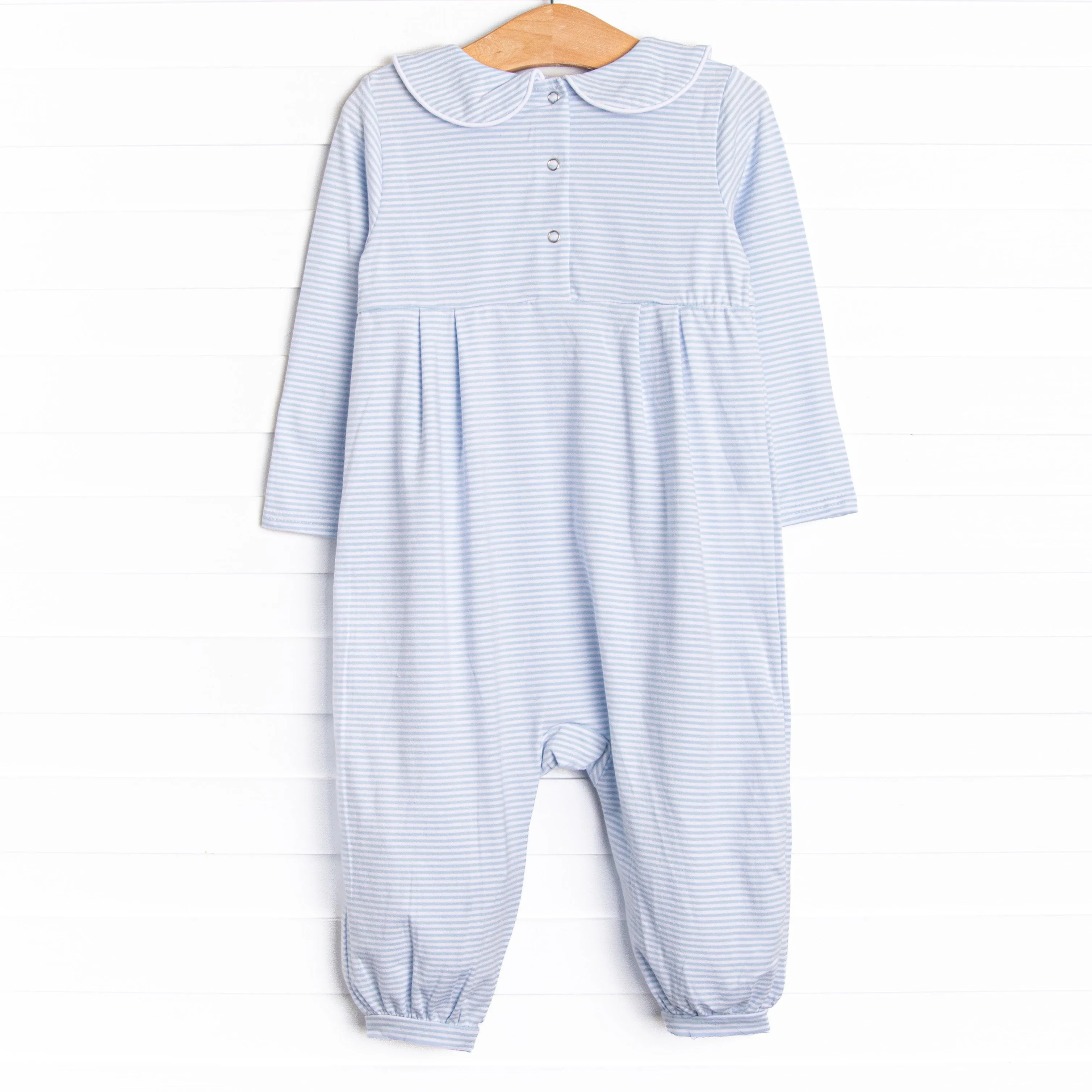 Daddy's Caddy Embroidered Romper, Blue