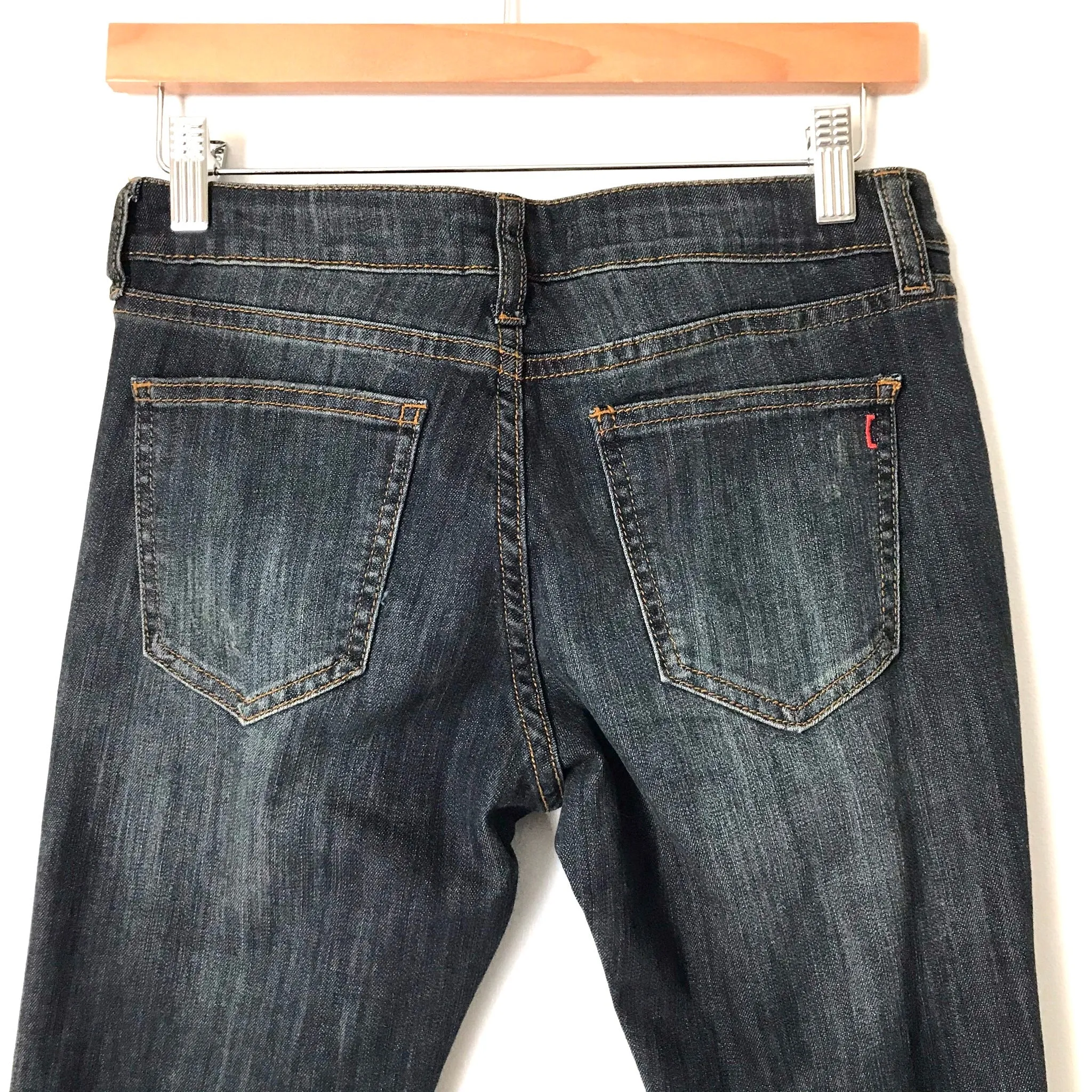Denim Box Distressed Dark Wash Skinny Jeans- Size 5 (Inseam 30”)