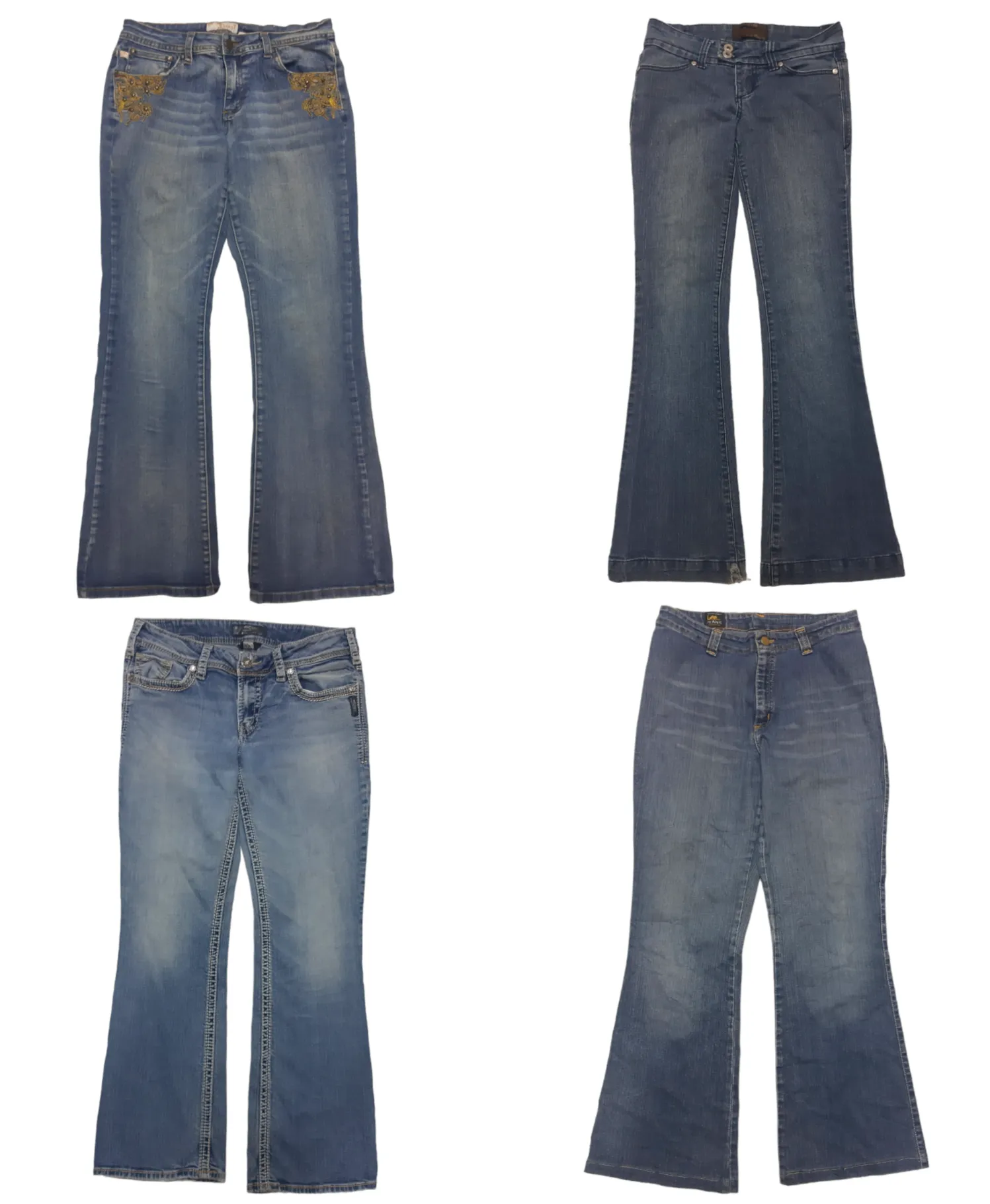 Denim Dream Ensemble: Vintage Flared Jeans: (S-138)💥💫⭐