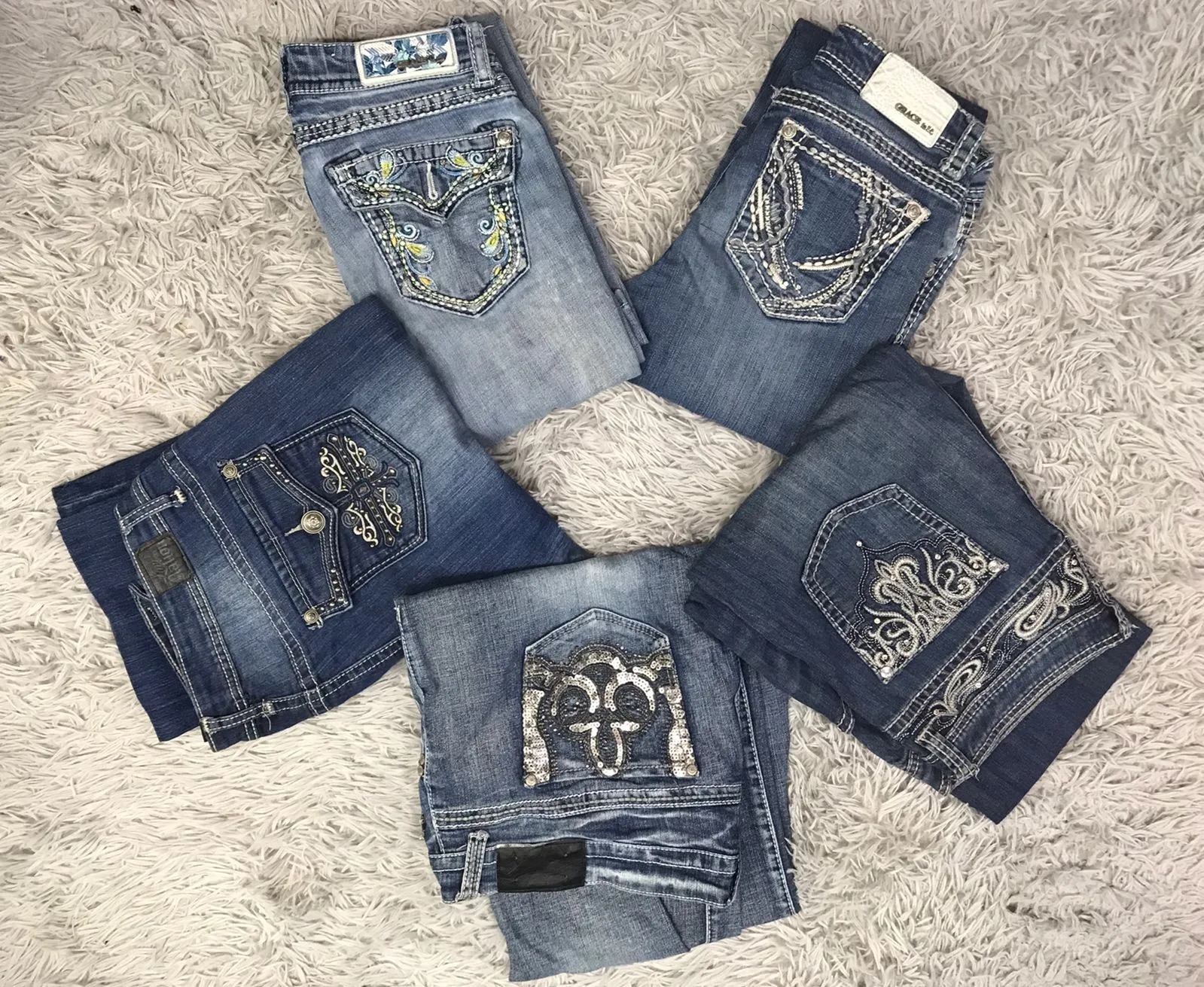 Elegant Back pockets flare jeans