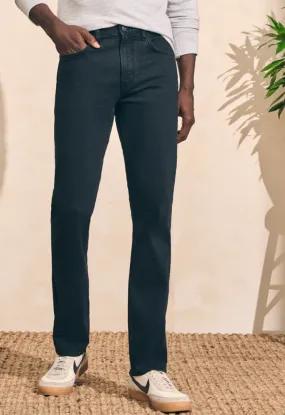 Faherty Slim Straight Denim Black Smoke Wash