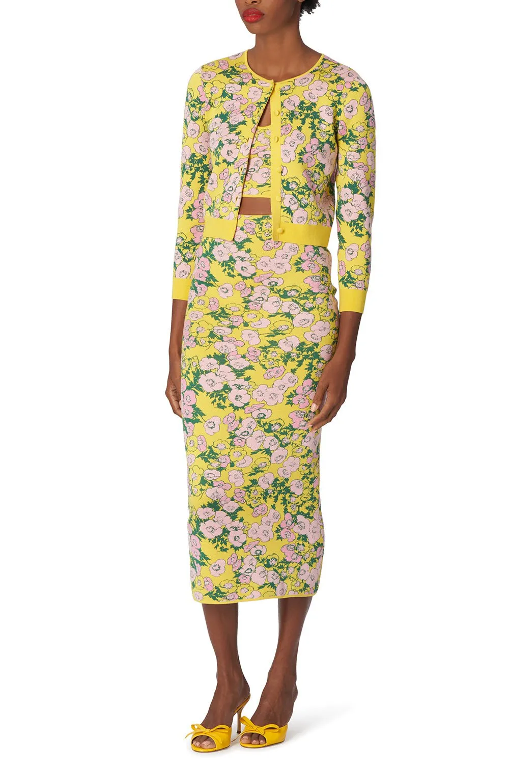 Fitted Midi Pencil Skirt