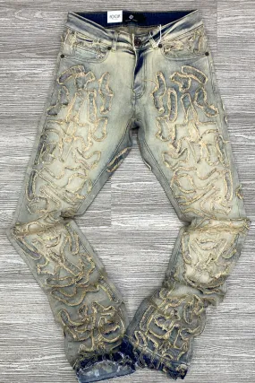 Focus- rip & stitch stacked jeans (vintage)
