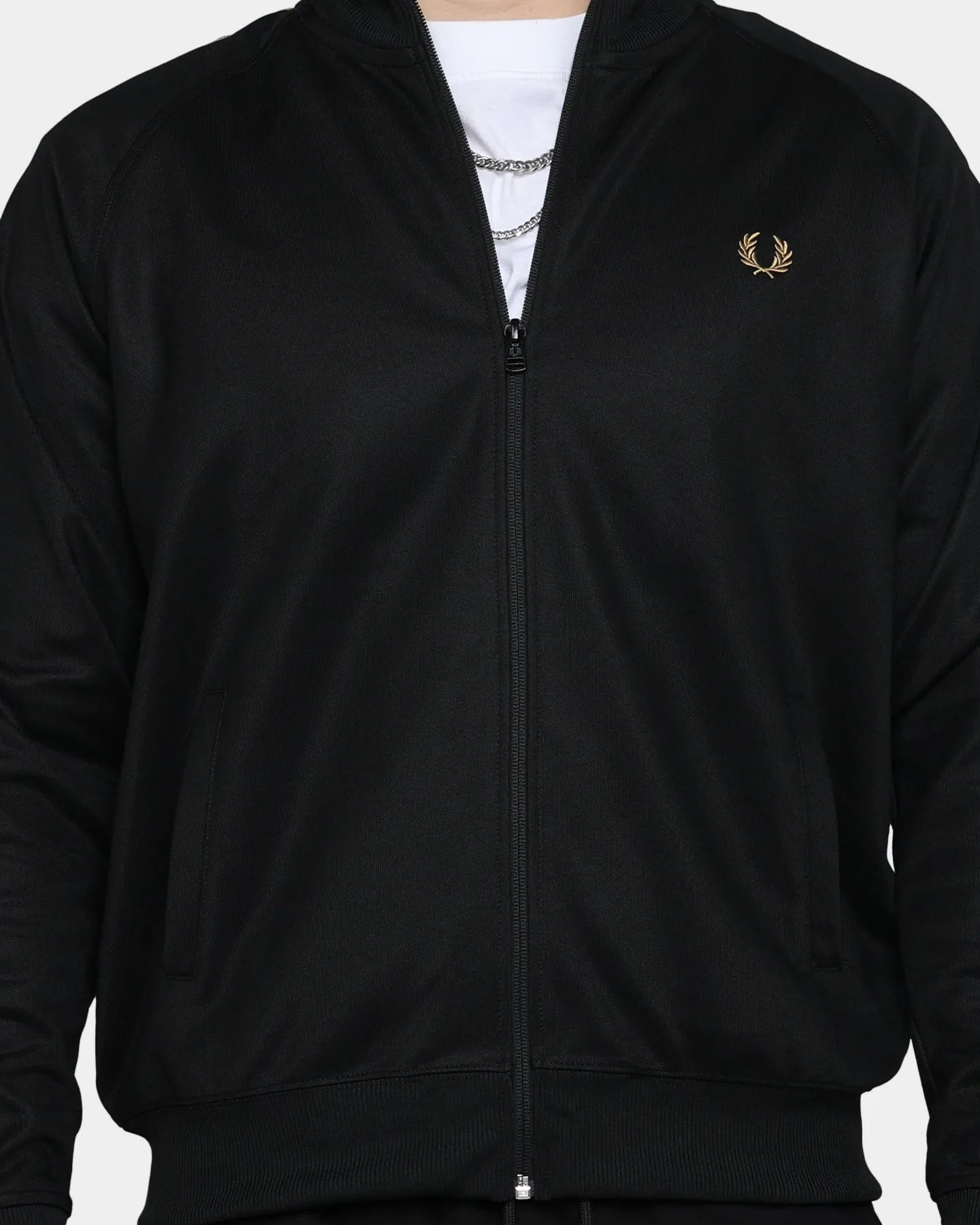 Fred Perry Seasonal Taped Track Jacket Black/1964 Gold