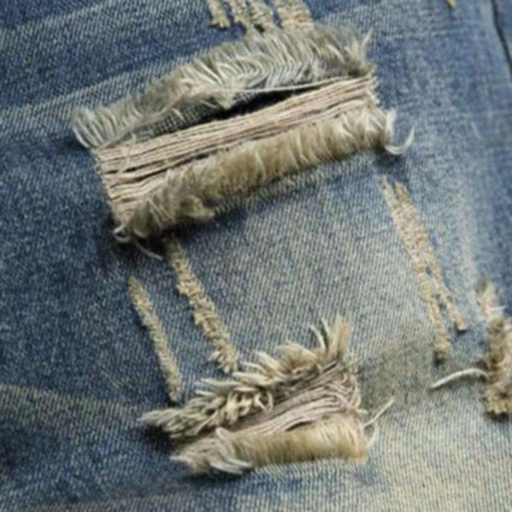 Fully distressed jeans for men