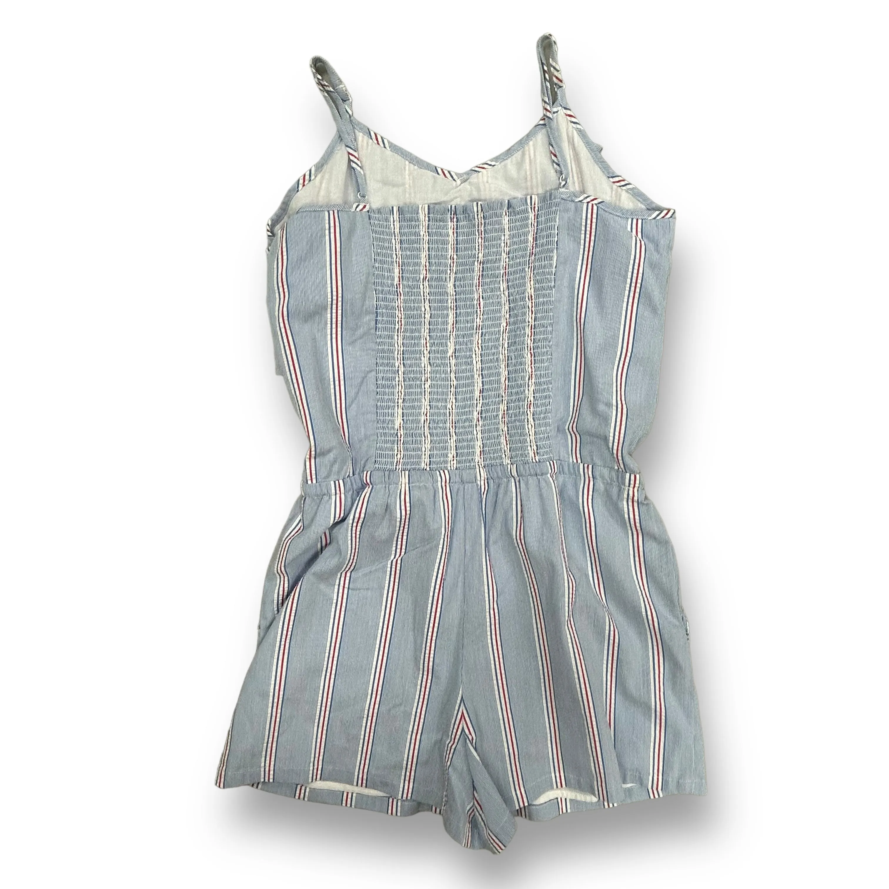 Girls Vineyard Vines Size 14 Cotton Blend Smocked Summer Romper with Pockets
