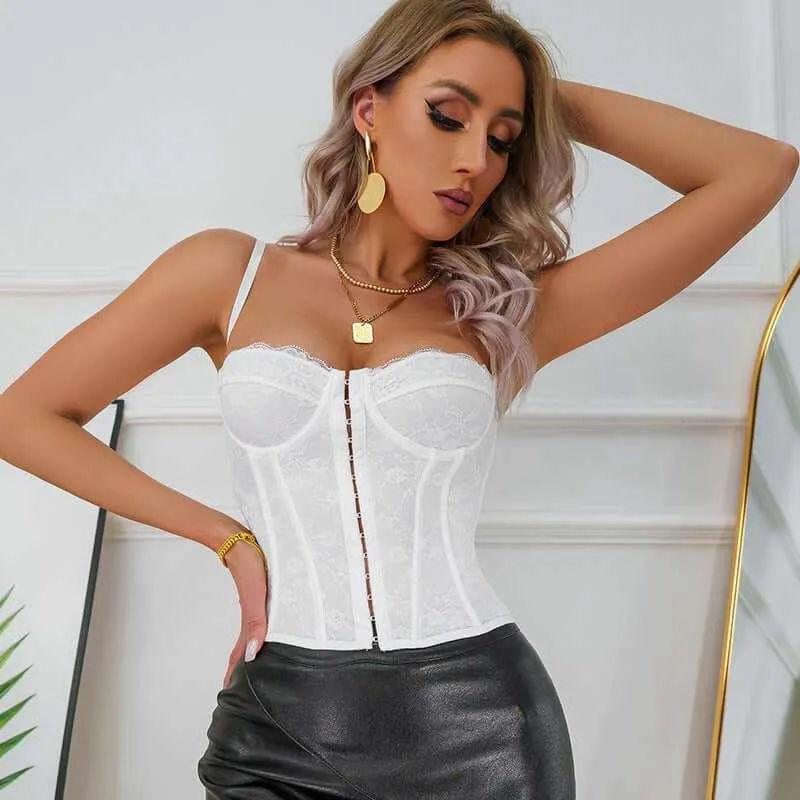 Glow Chic’s Fishbone Steel Ring Chest-Wrap Top