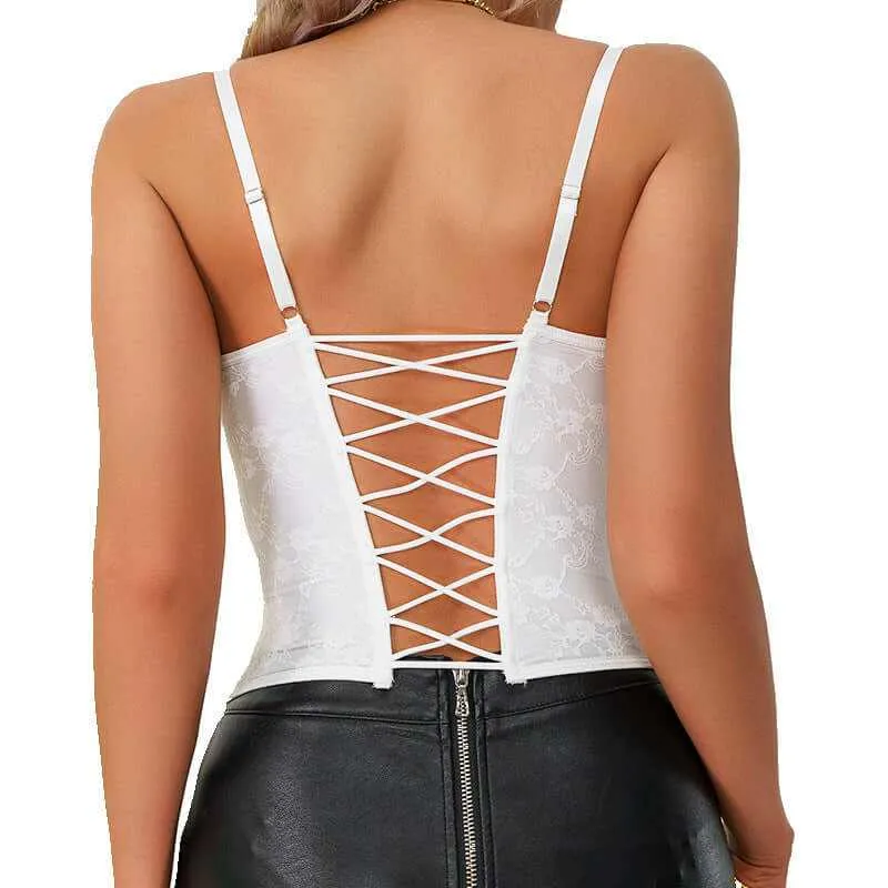 Glow Chic’s Fishbone Steel Ring Chest-Wrap Top