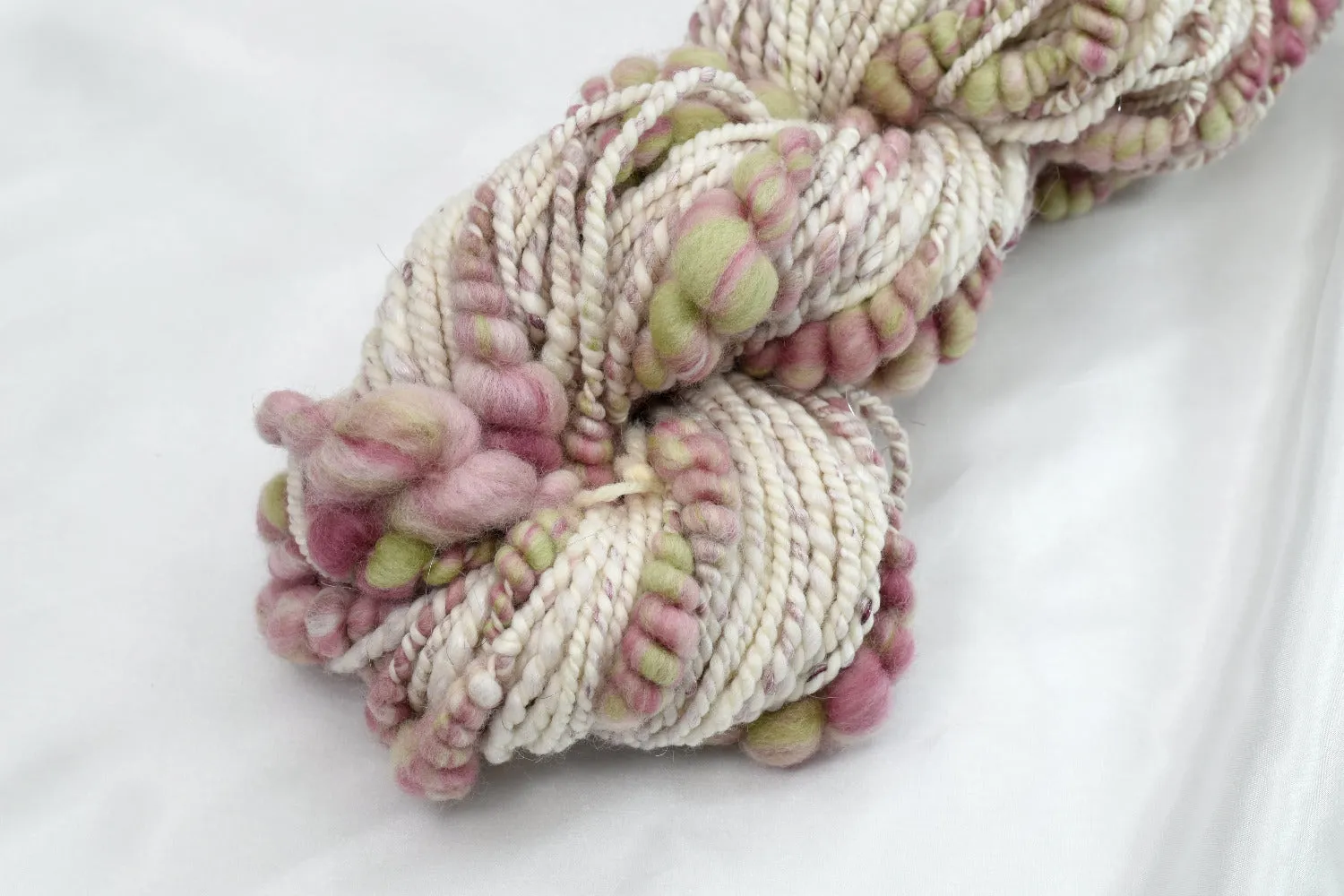 Hand Spun Chunky Art Yarn with Bee Hives