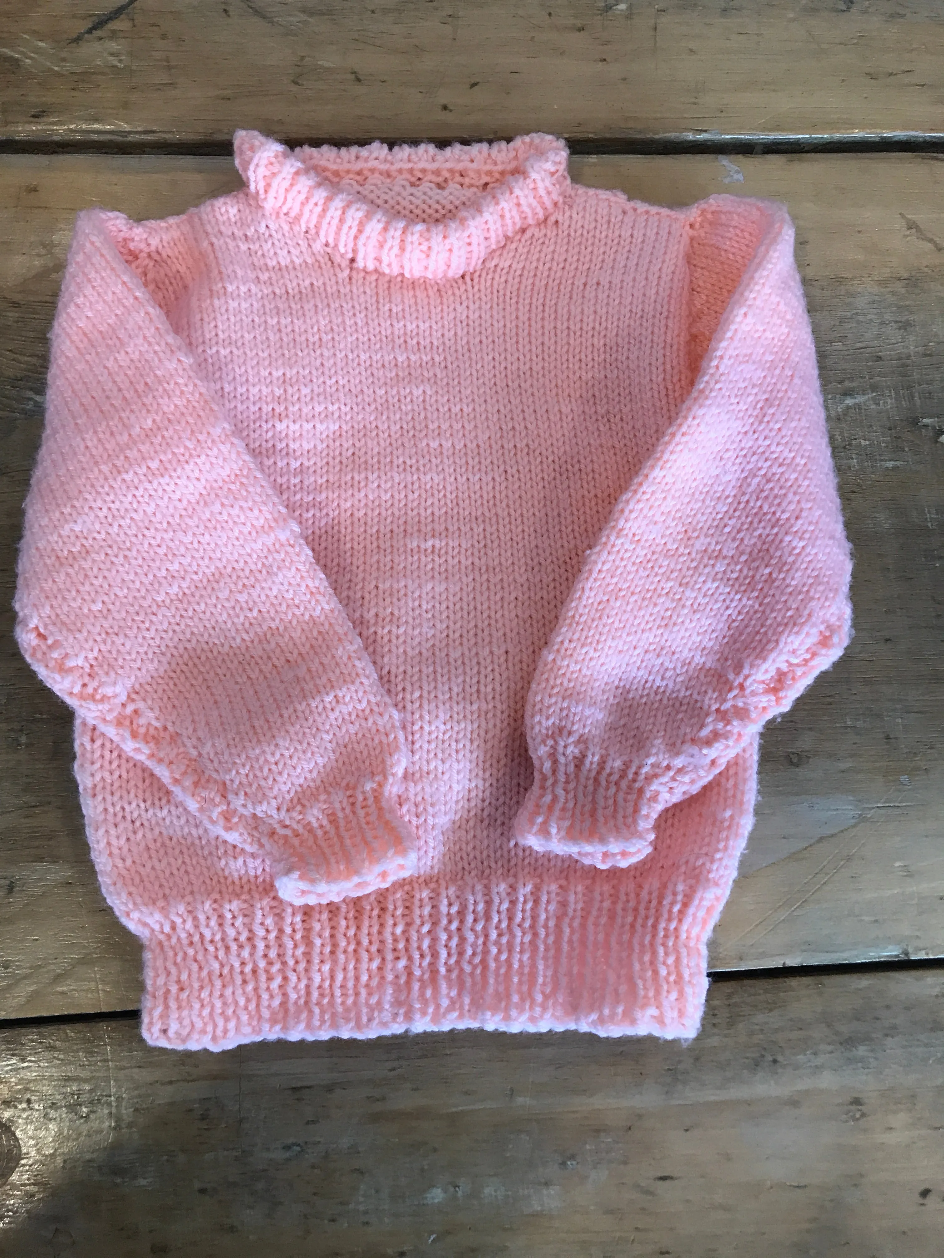 Handmade Knit 3 piece Peach Sweater Set