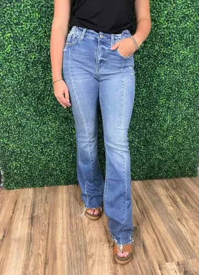 High Rise Flare with Front Yoke Details by Flying Monkey