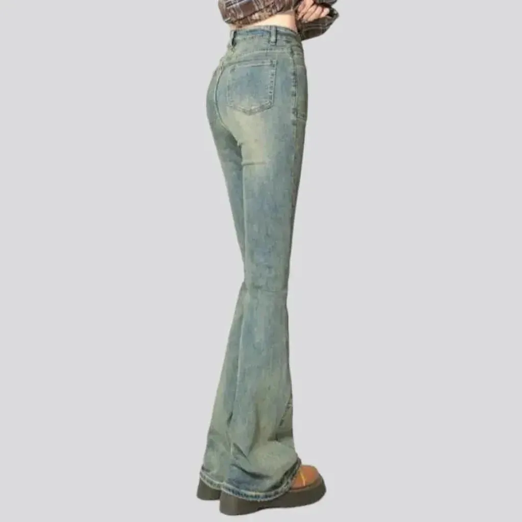High-waist bootcut jeans
 for women