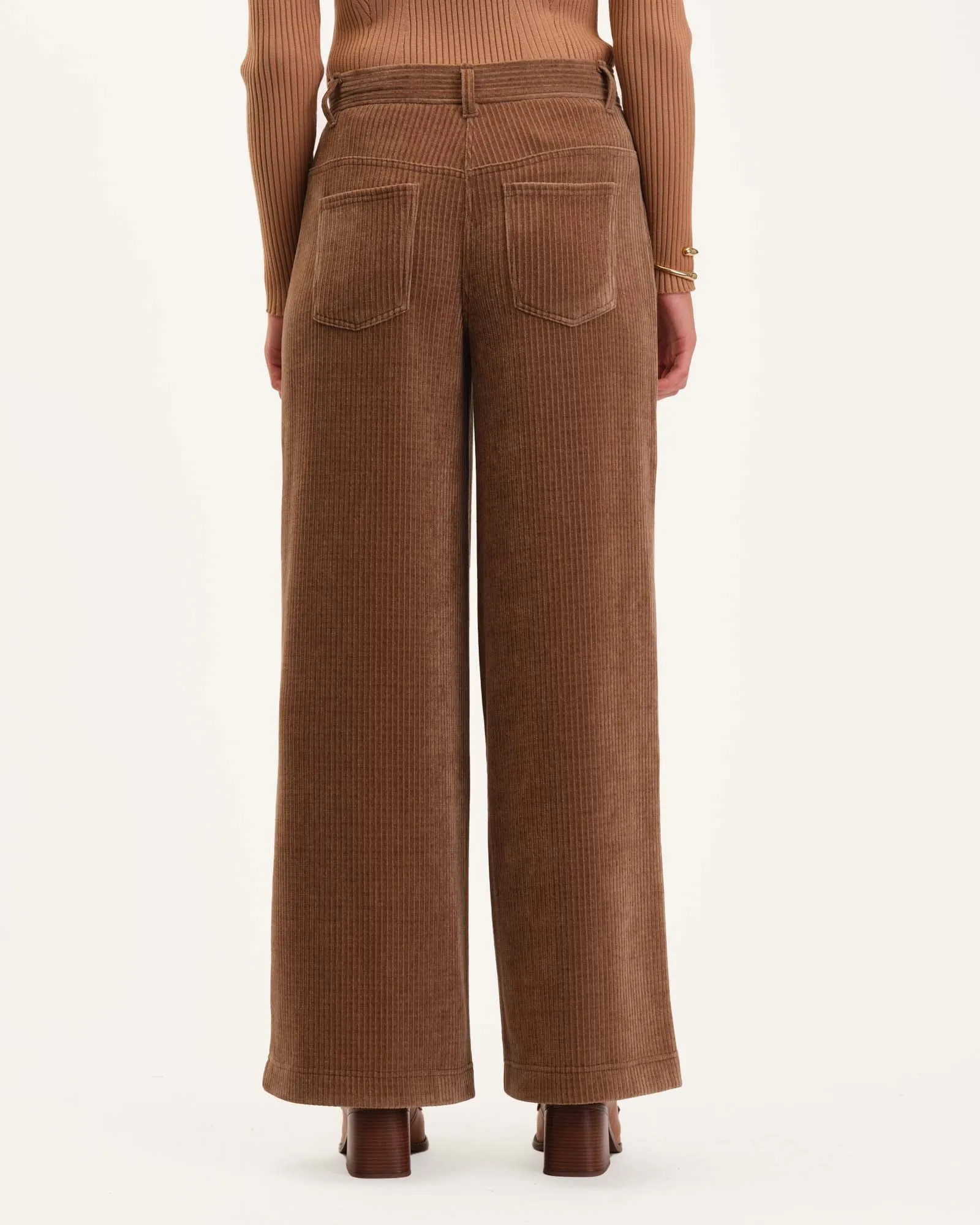 High Waist Corduroy Wide Leg Pant