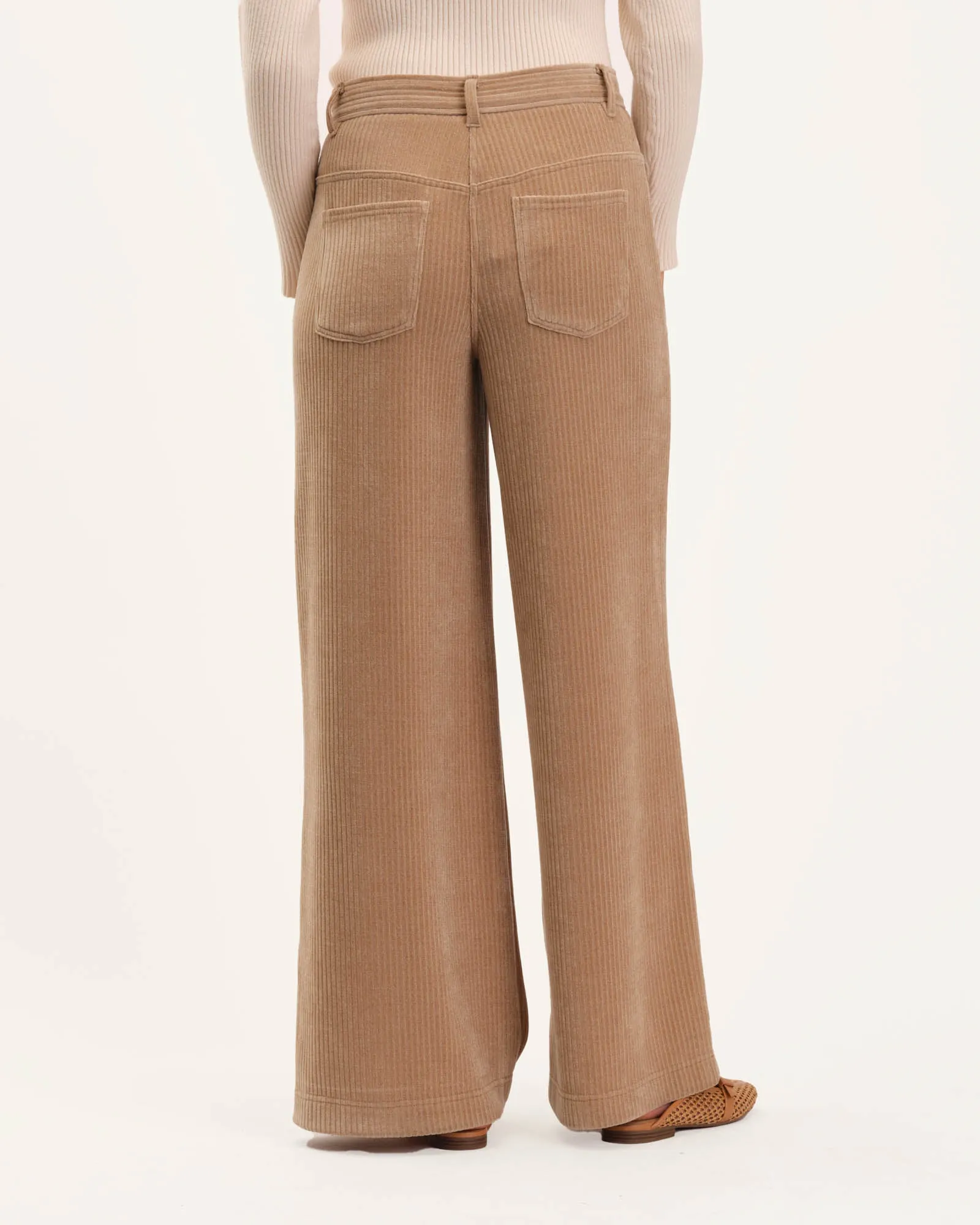 High Waist Corduroy Wide Leg Pant